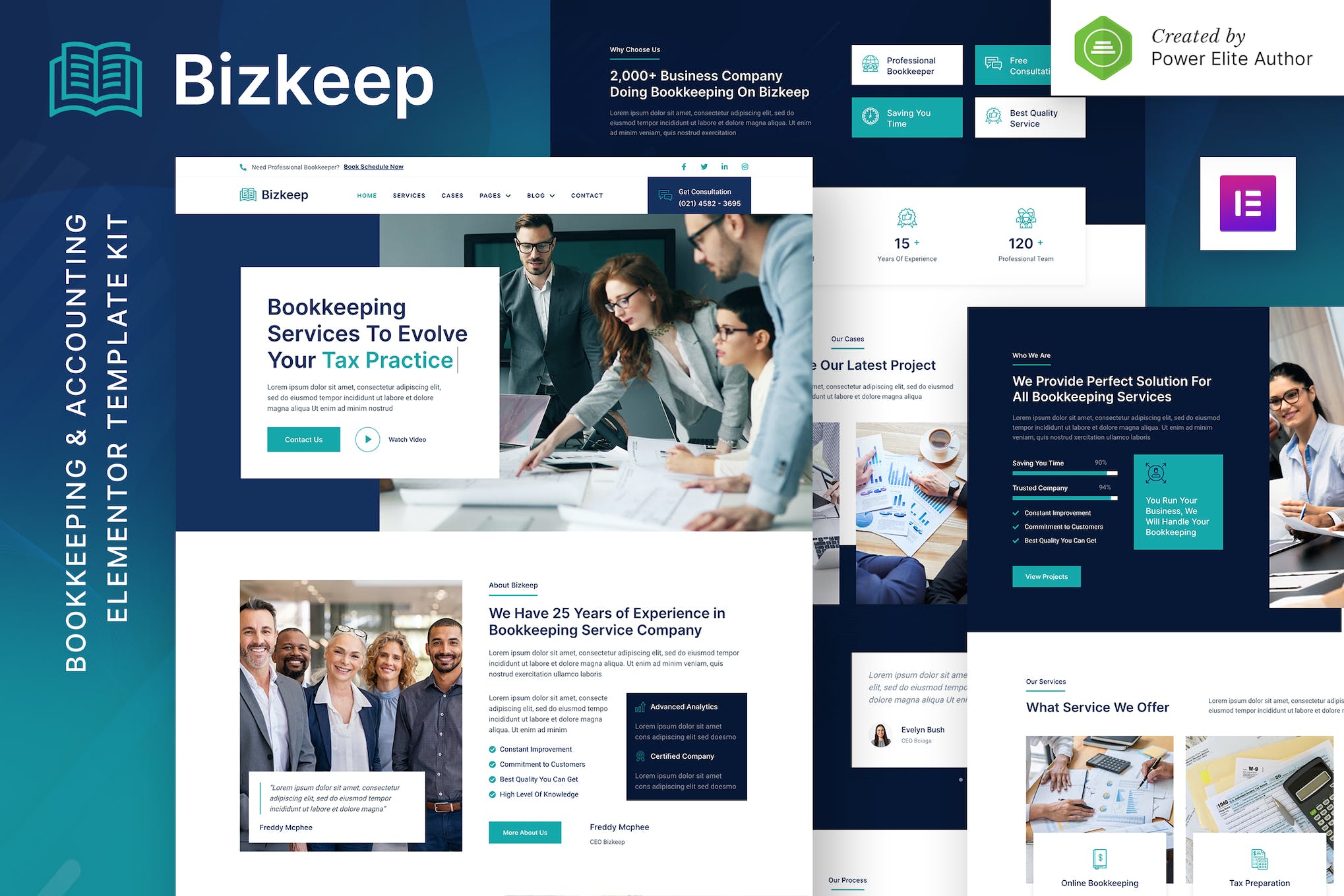 Bizkeep – Bookkeeping & Accounting Service Elementor Template Kit