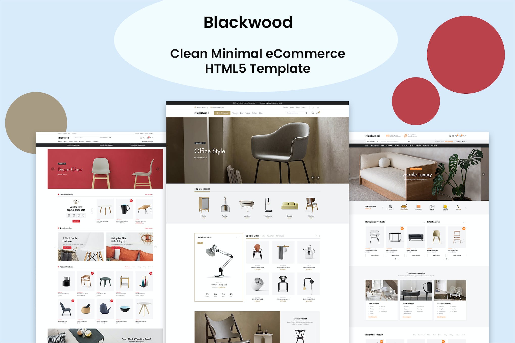 Blackwood – Clean Minimal eCommerce HTML5 Template