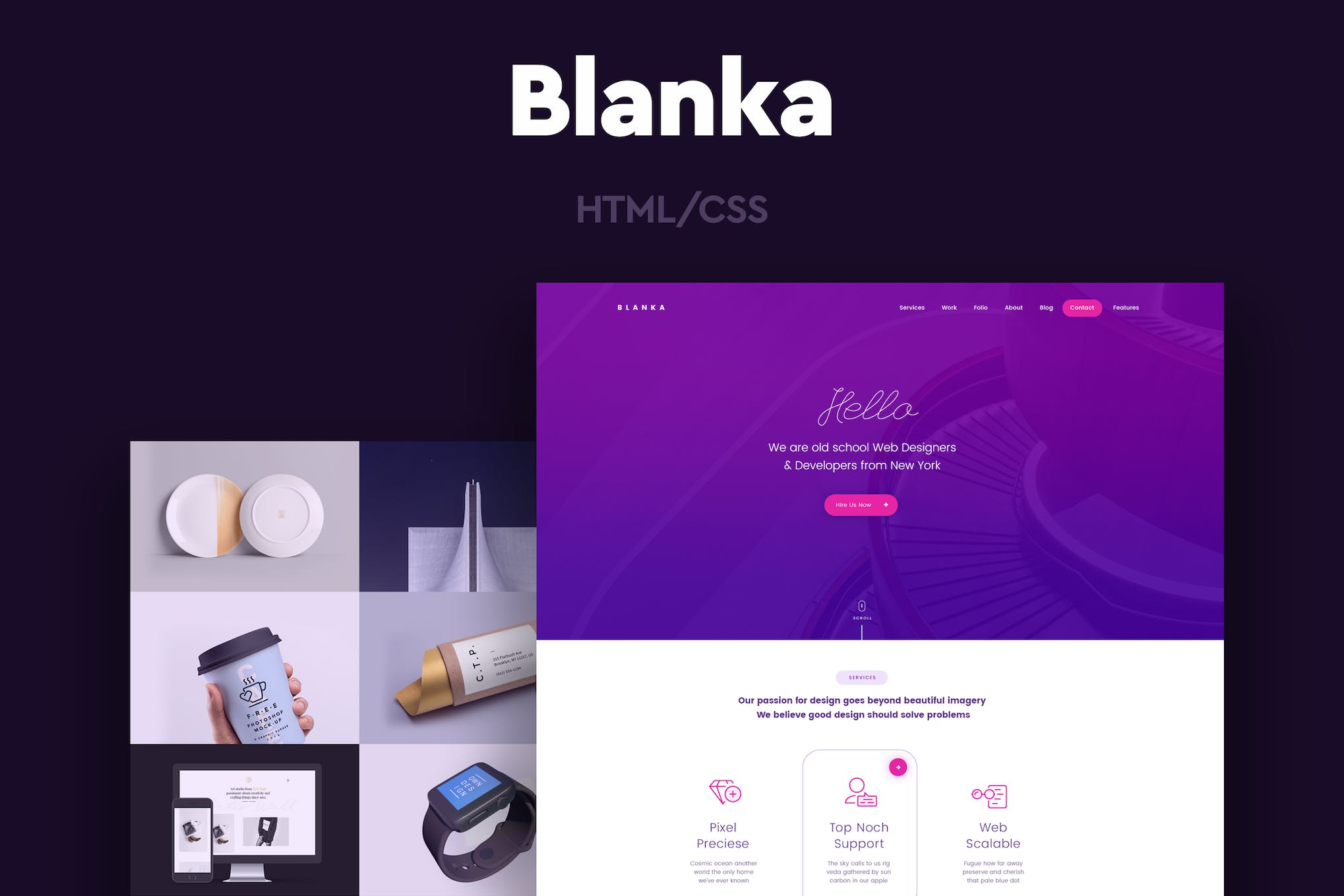 Blanka – One Page HTML Template