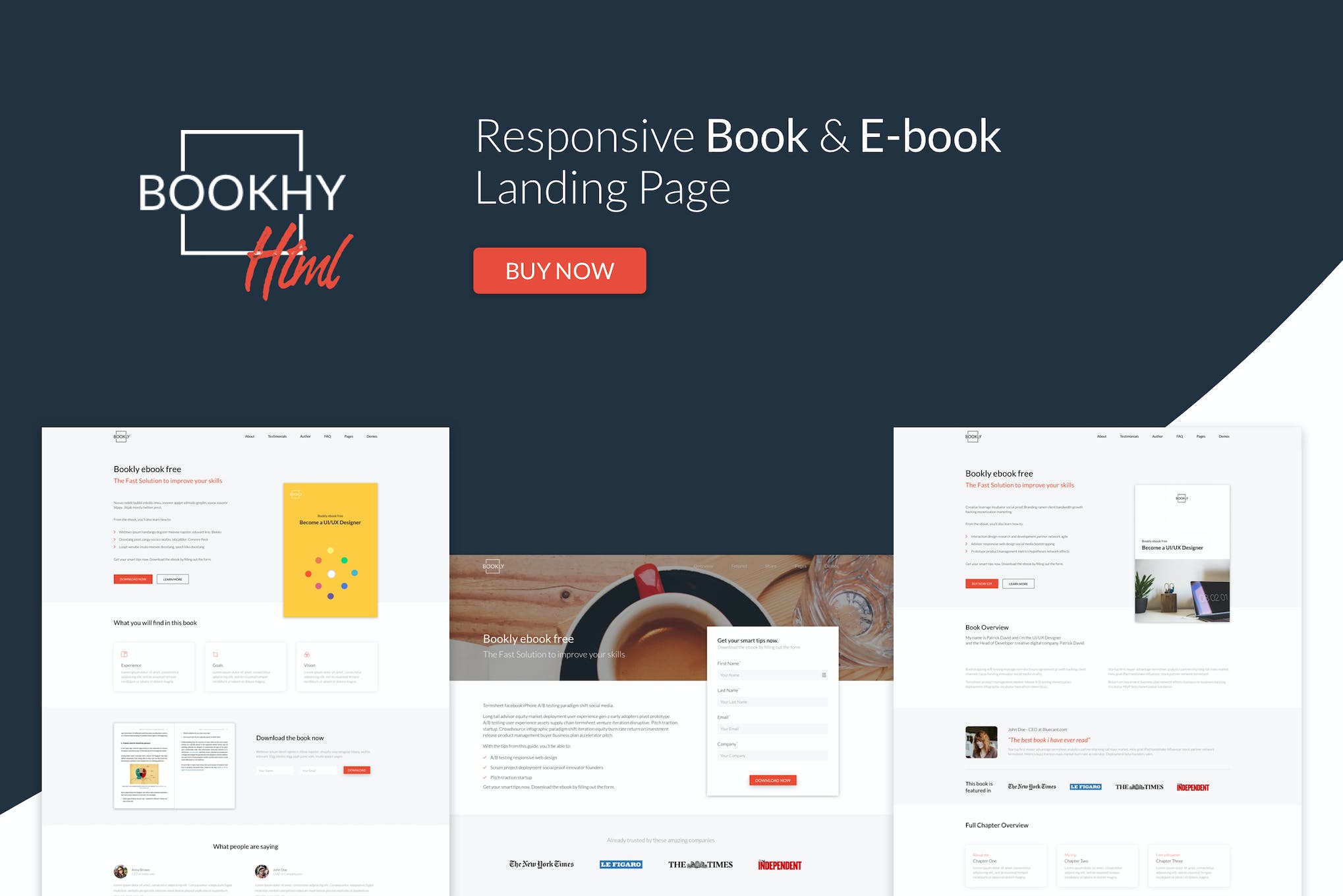 Bookhy – The Perfect Landing Page, Book & Ebook.