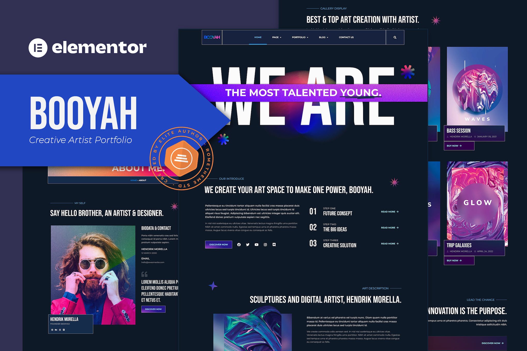 Booyah – Creative Artist Portfolio Elementor Template Kit