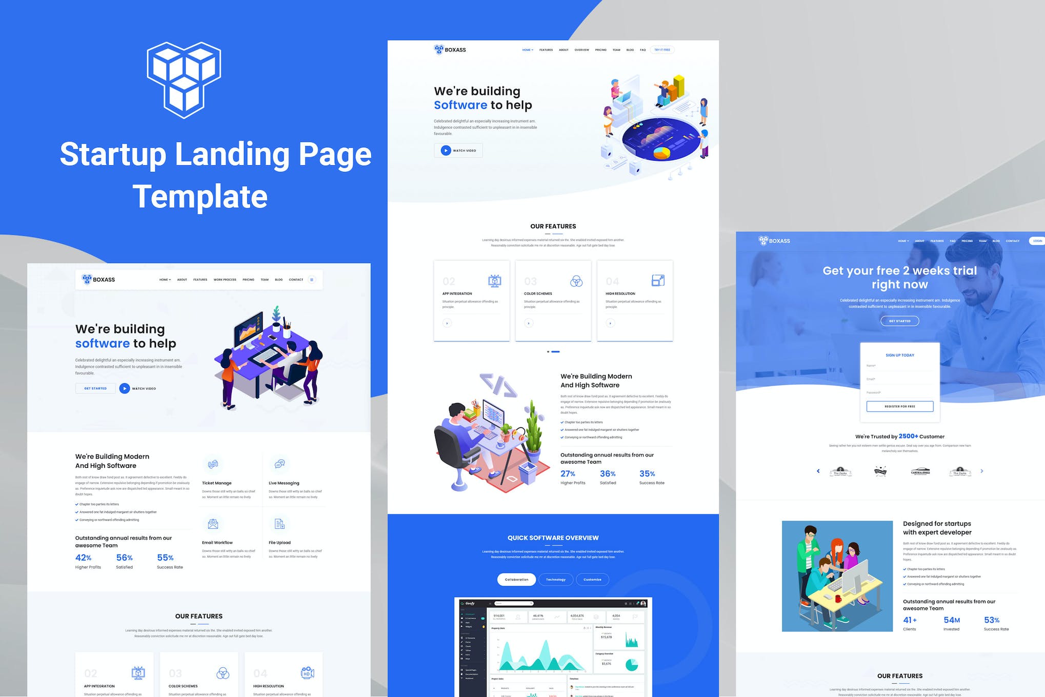 Boxass – Startup Landing Page Template