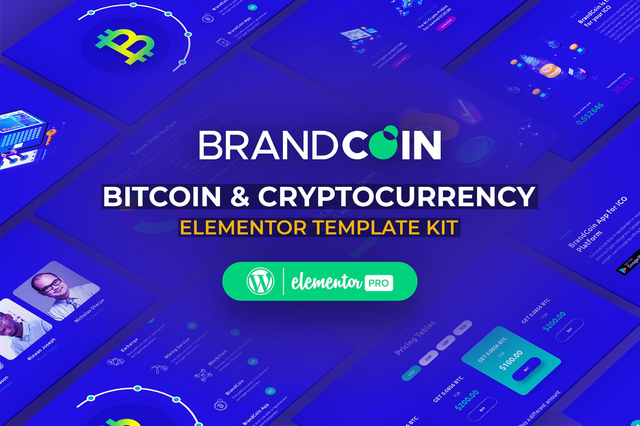 BrandCoin – Cryptocurrency Elementor Template Kit