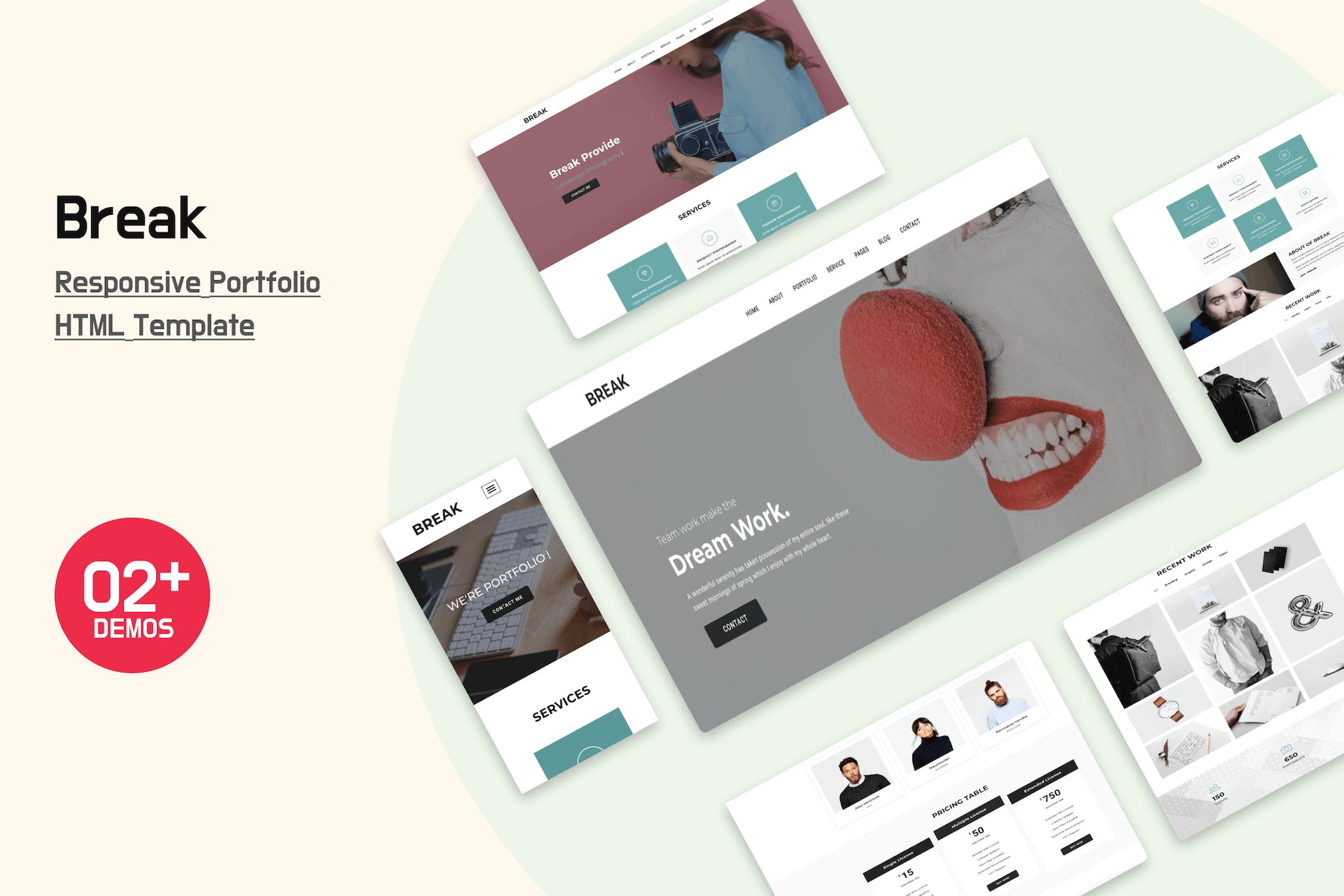 Break – Responsive Portfolio HTML Template