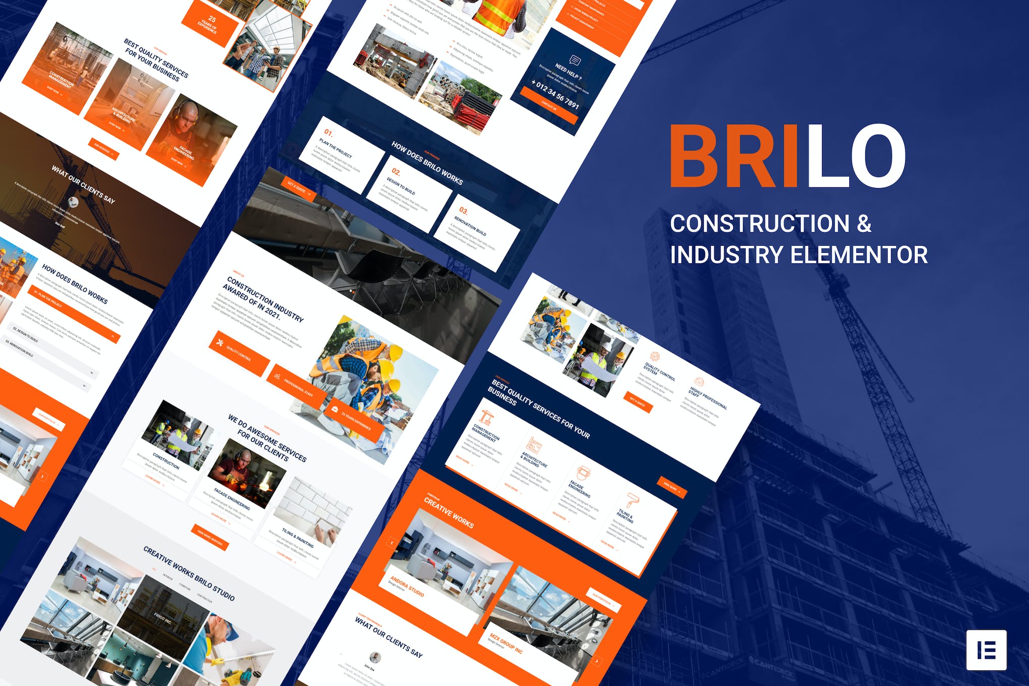 Brilo – Construction & Industry Elementor Template Kit