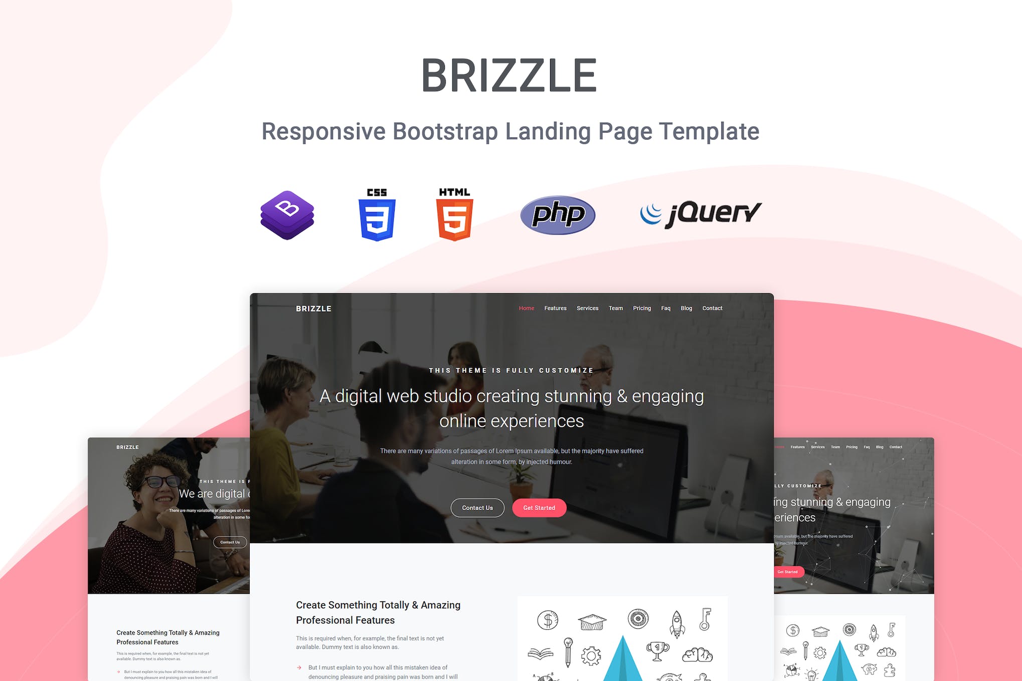 Brizzle – Landing Page Template