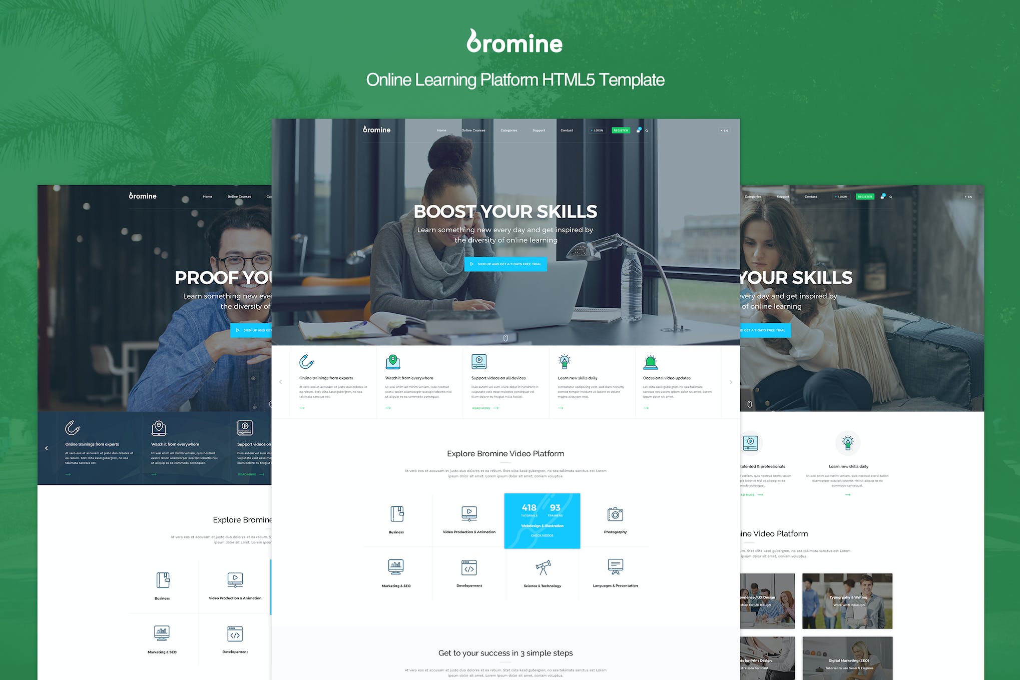 Bromine – Online Learning Platform HTML5 Template