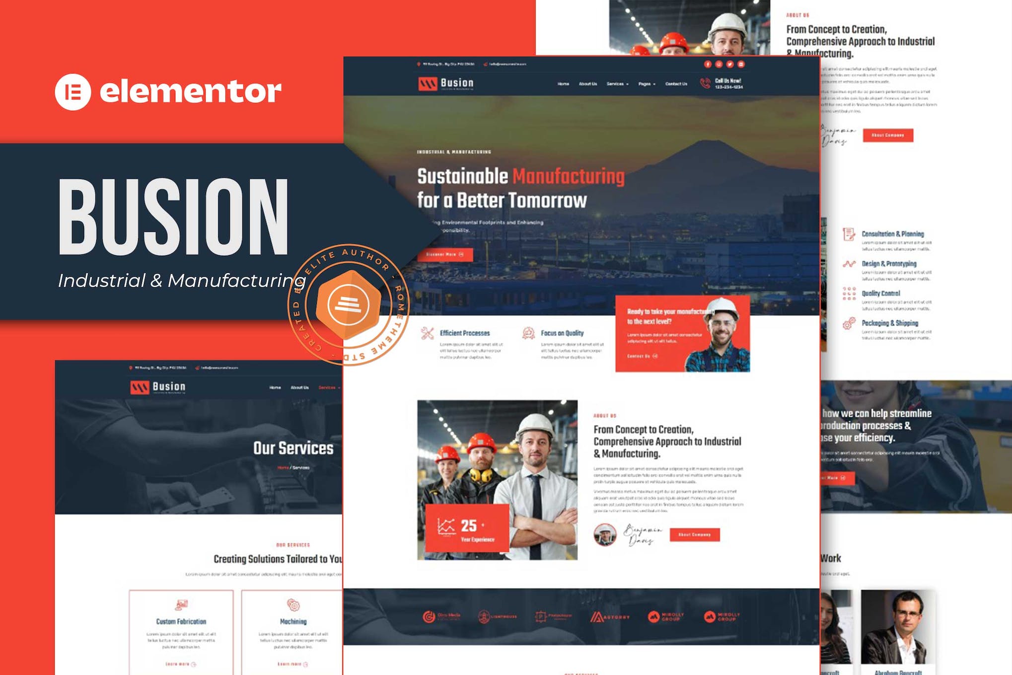 Busion – Industrial & Manufacturing Elementor Pro Template KIt