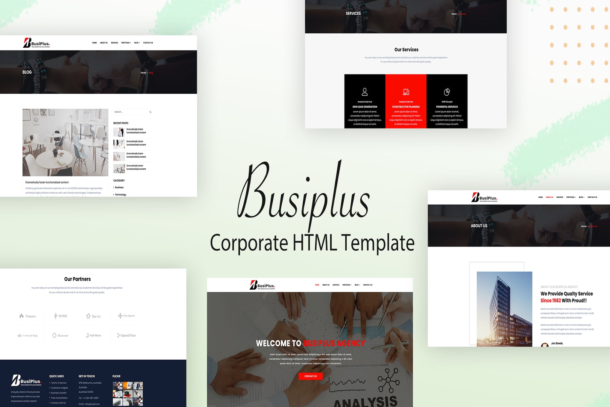 Busiplus – Corporate Business HTML5 Template