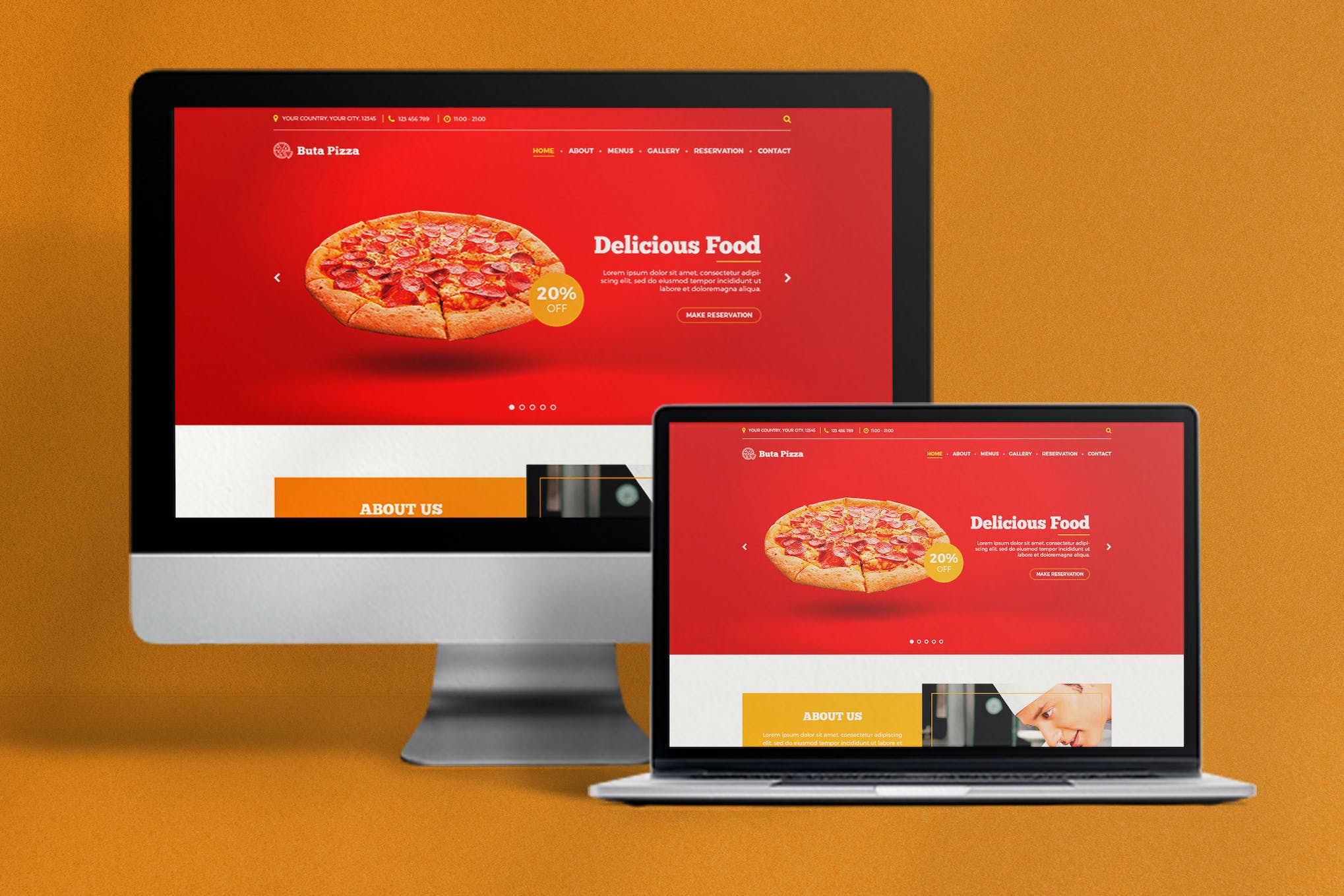 Butazzo Pizza – Restaurant & Pizza One Page HTML