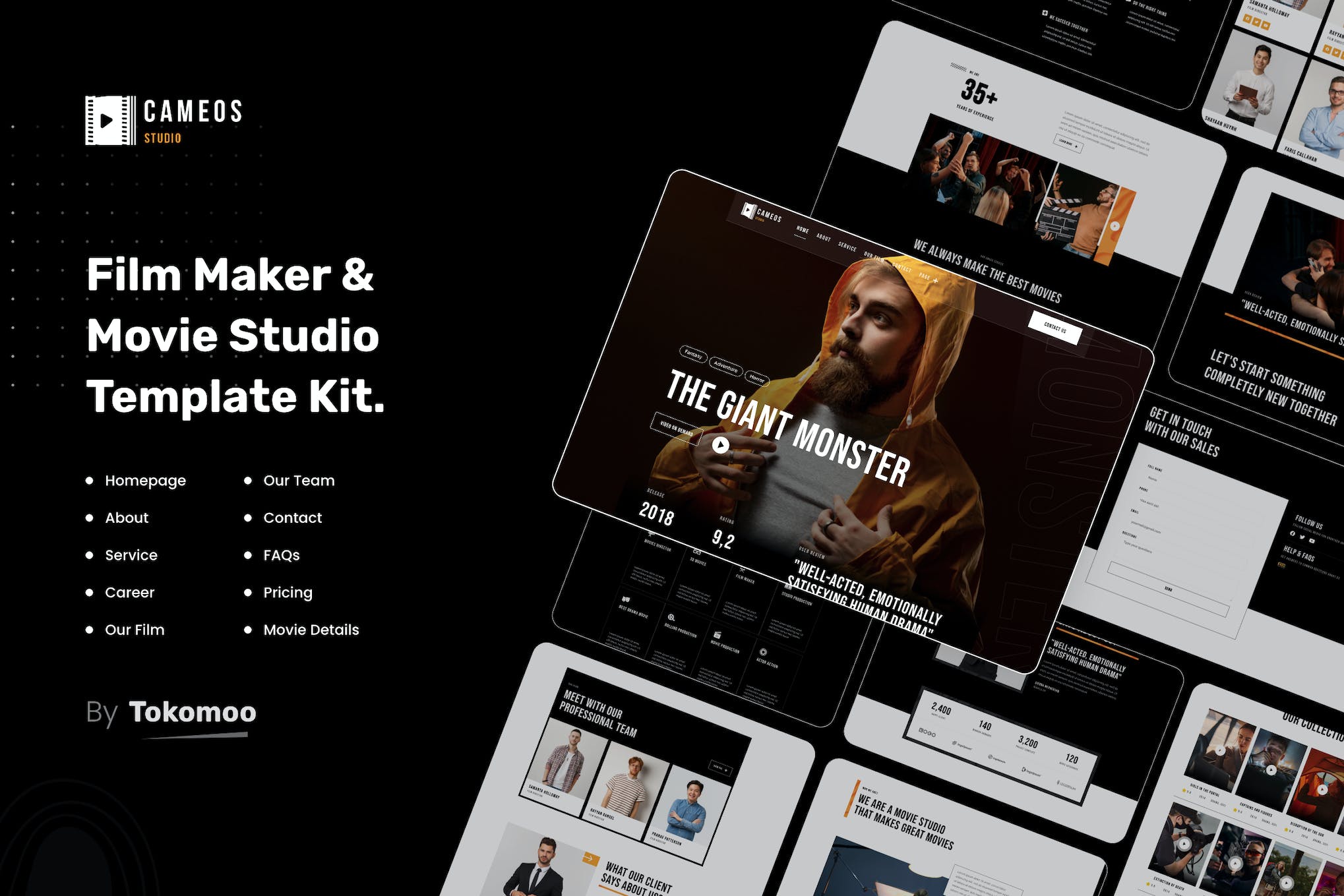 Cameos | Film Maker & Movie Studio Elementor Template Kit