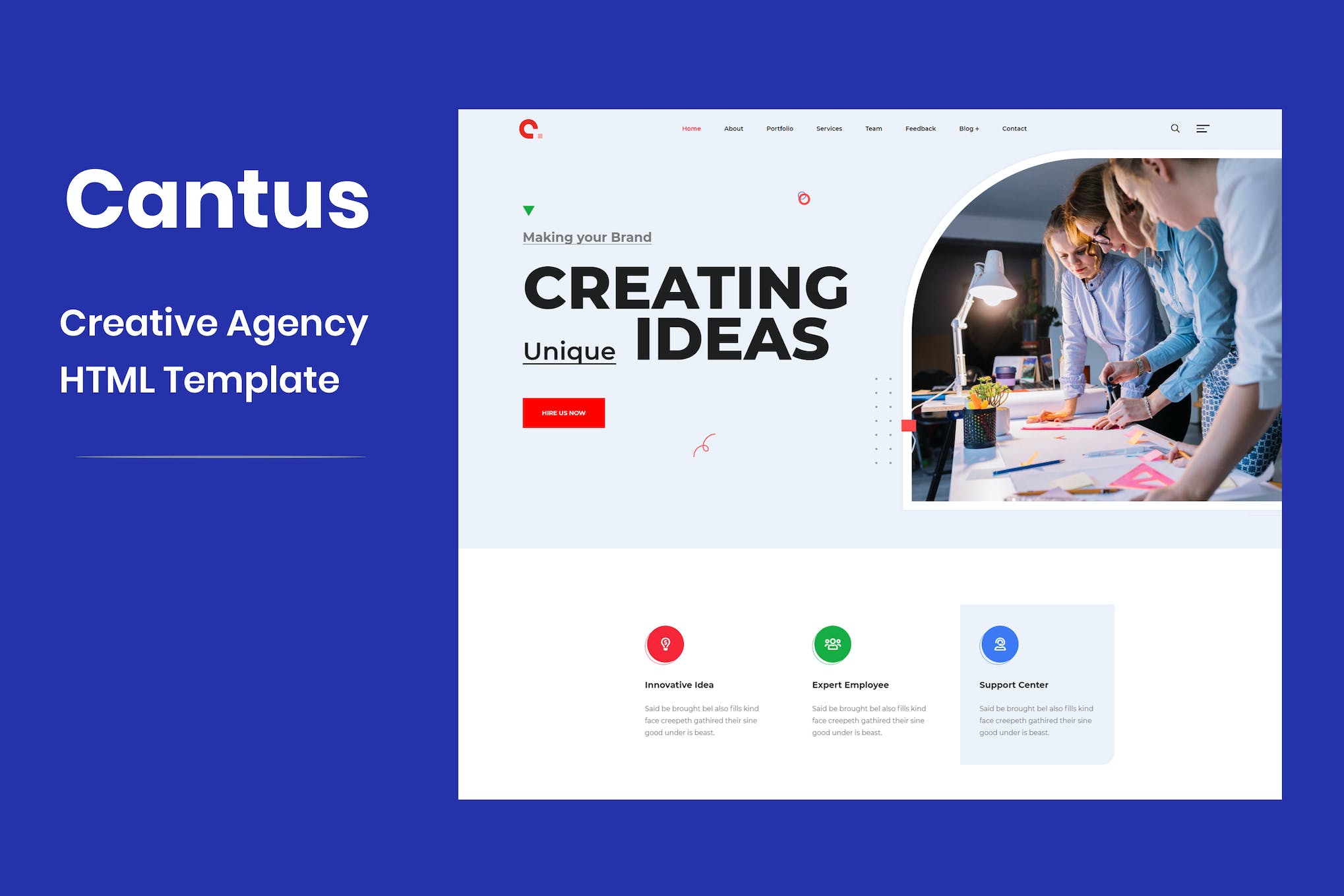 Cantus – One Page Agency HTML Template