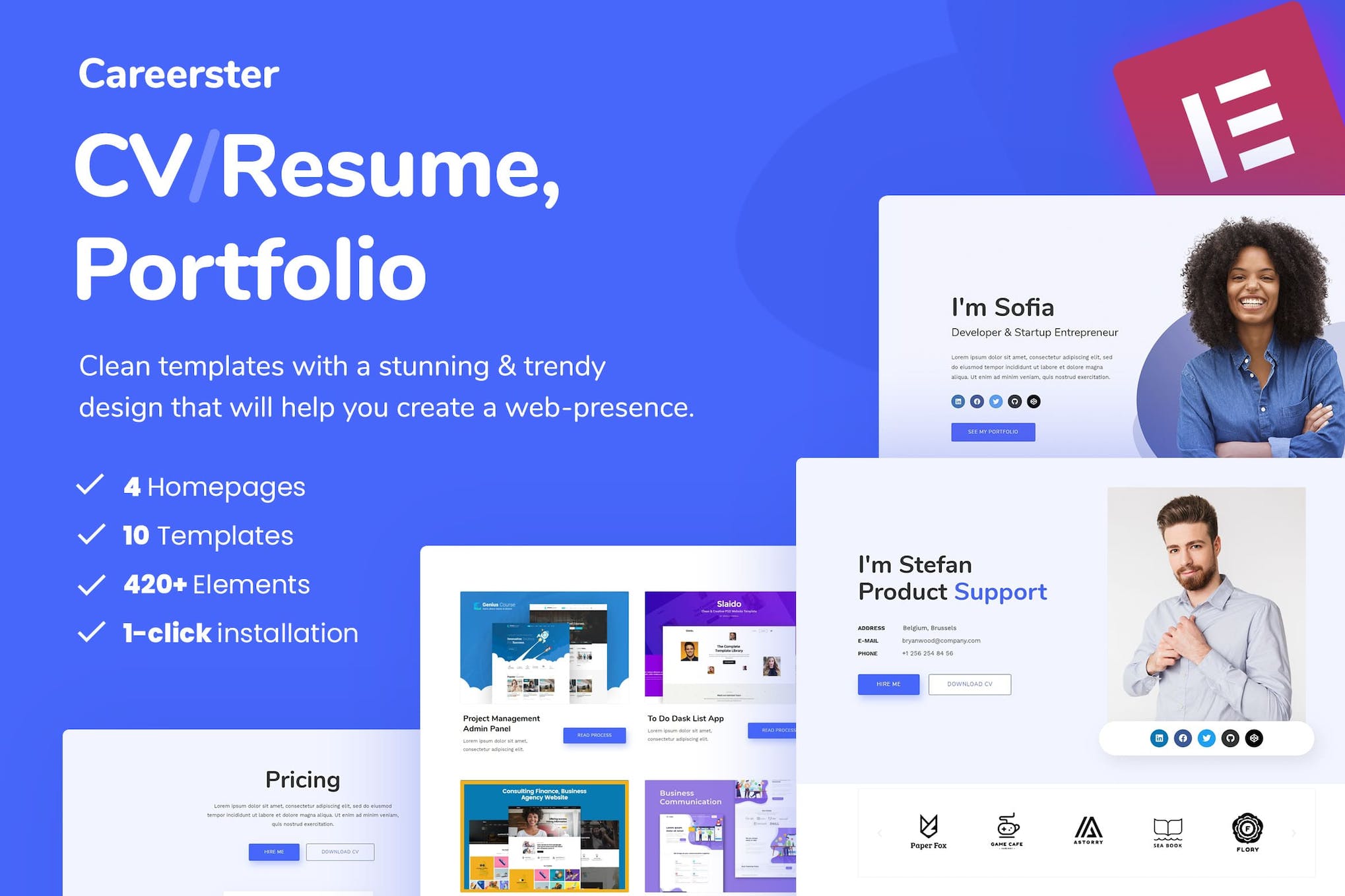 Careerster – CV/Resume Elementor Template Kit