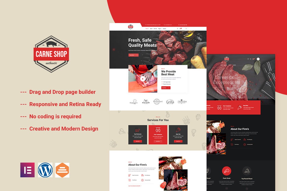 Carne – Meat Shop Elementor Template Kit