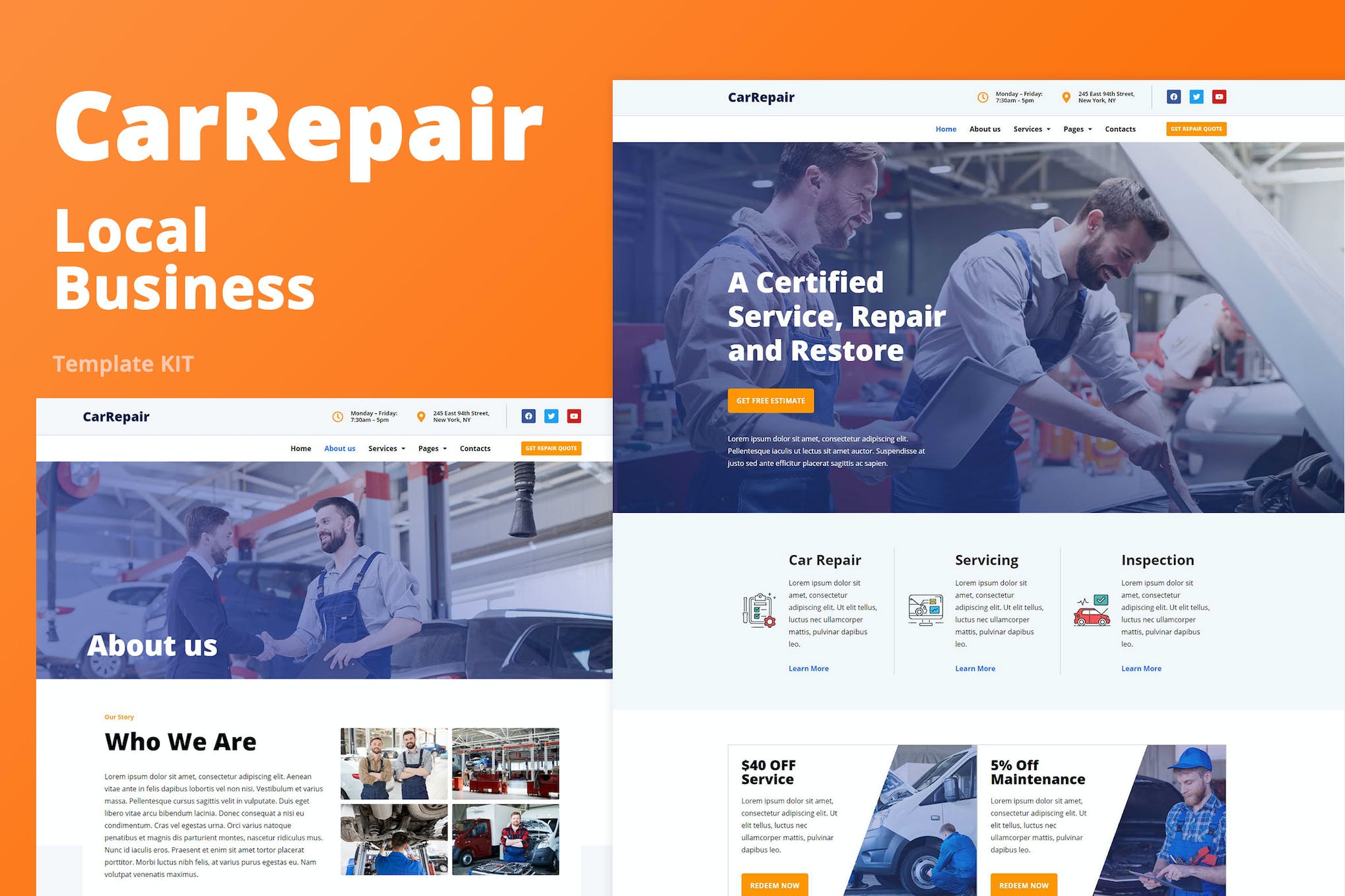 CarRepair – Local Business Template Kit