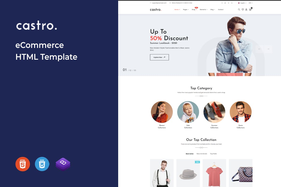 Castro – eCommerce HTML Template