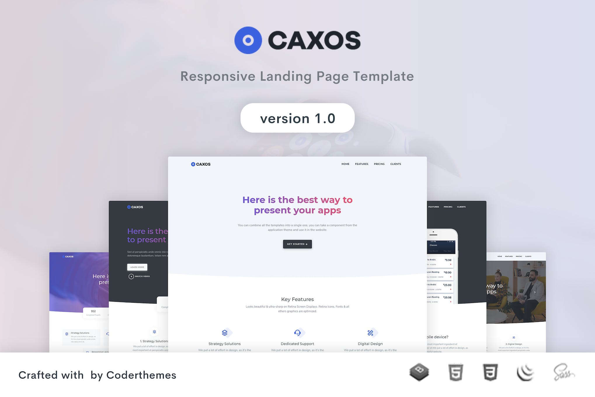 Caxos – Landing Page Template