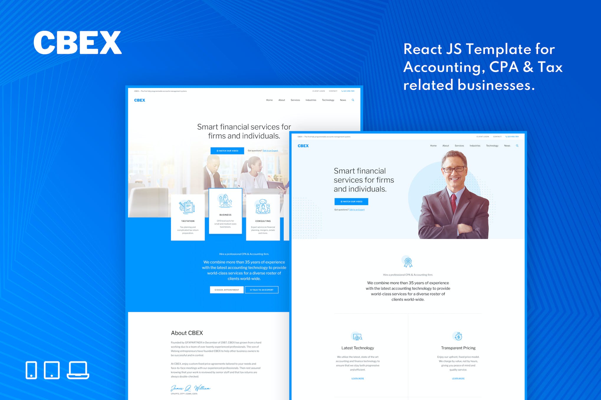 CBEX – Responsive Finance React JS Template