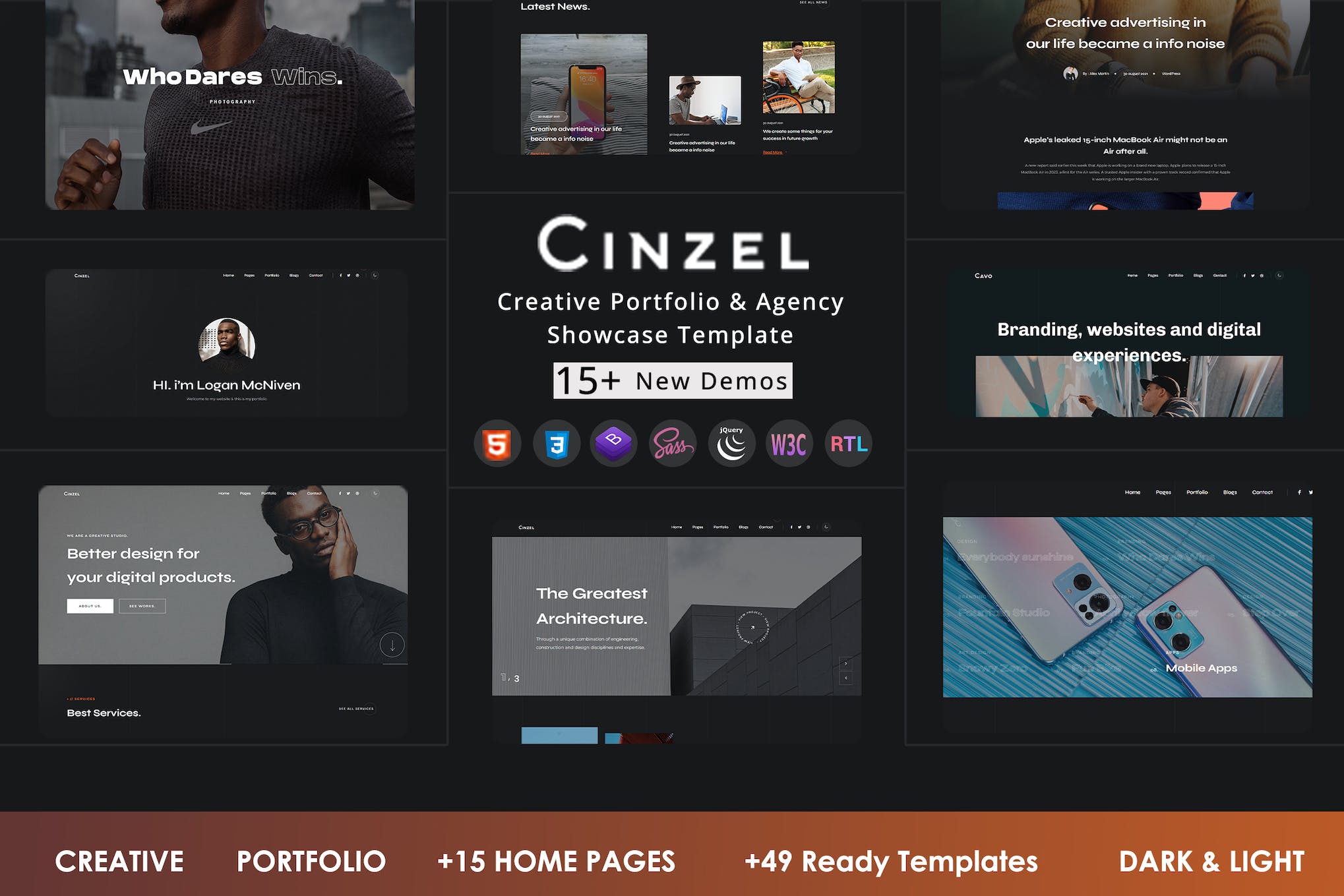 Cinzel – Creative Portfolio & Agency template