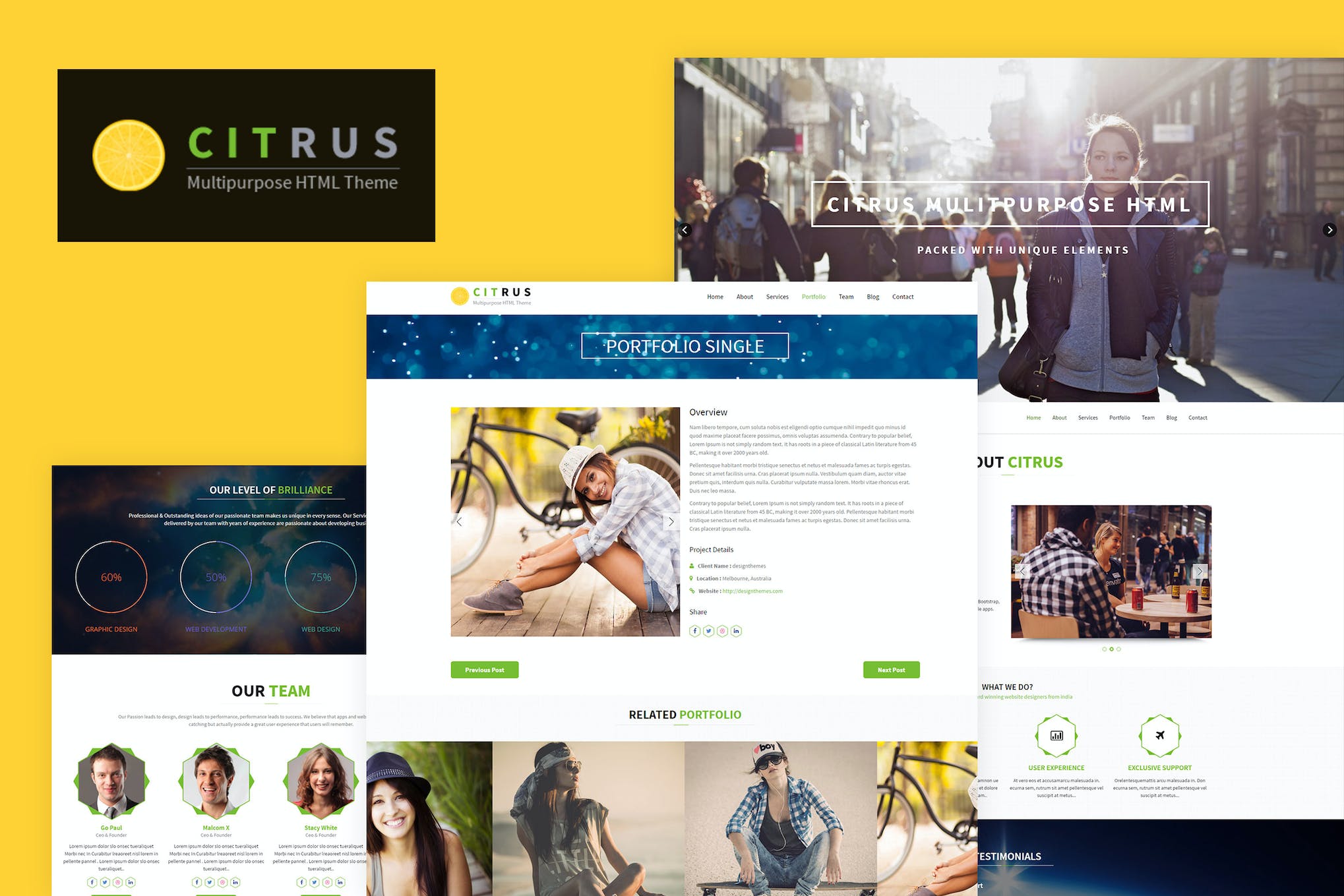 Citrus – One Page HTML5 Parallax Portfolio