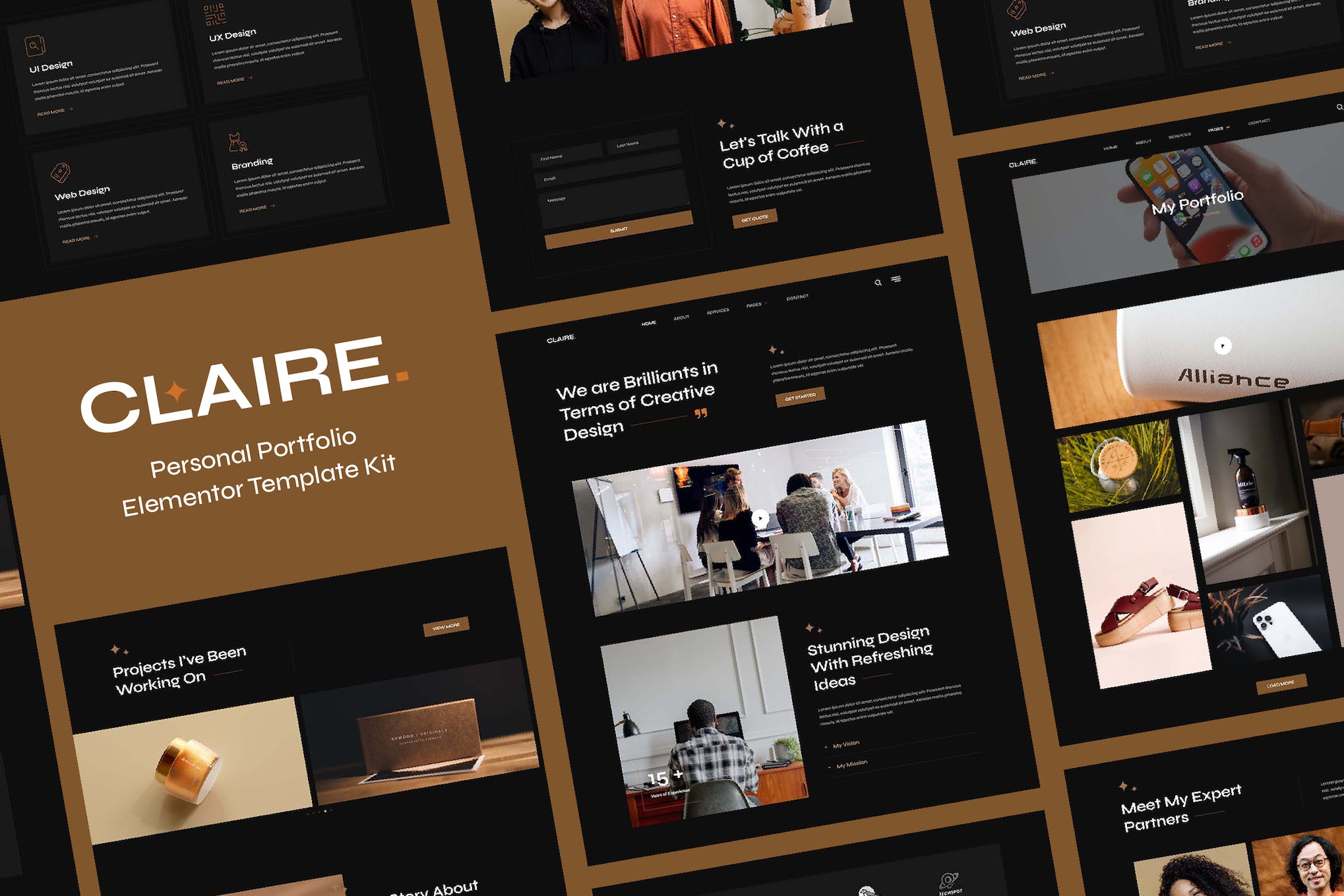 Claire – Personal Portfolio Elementor Template Kit