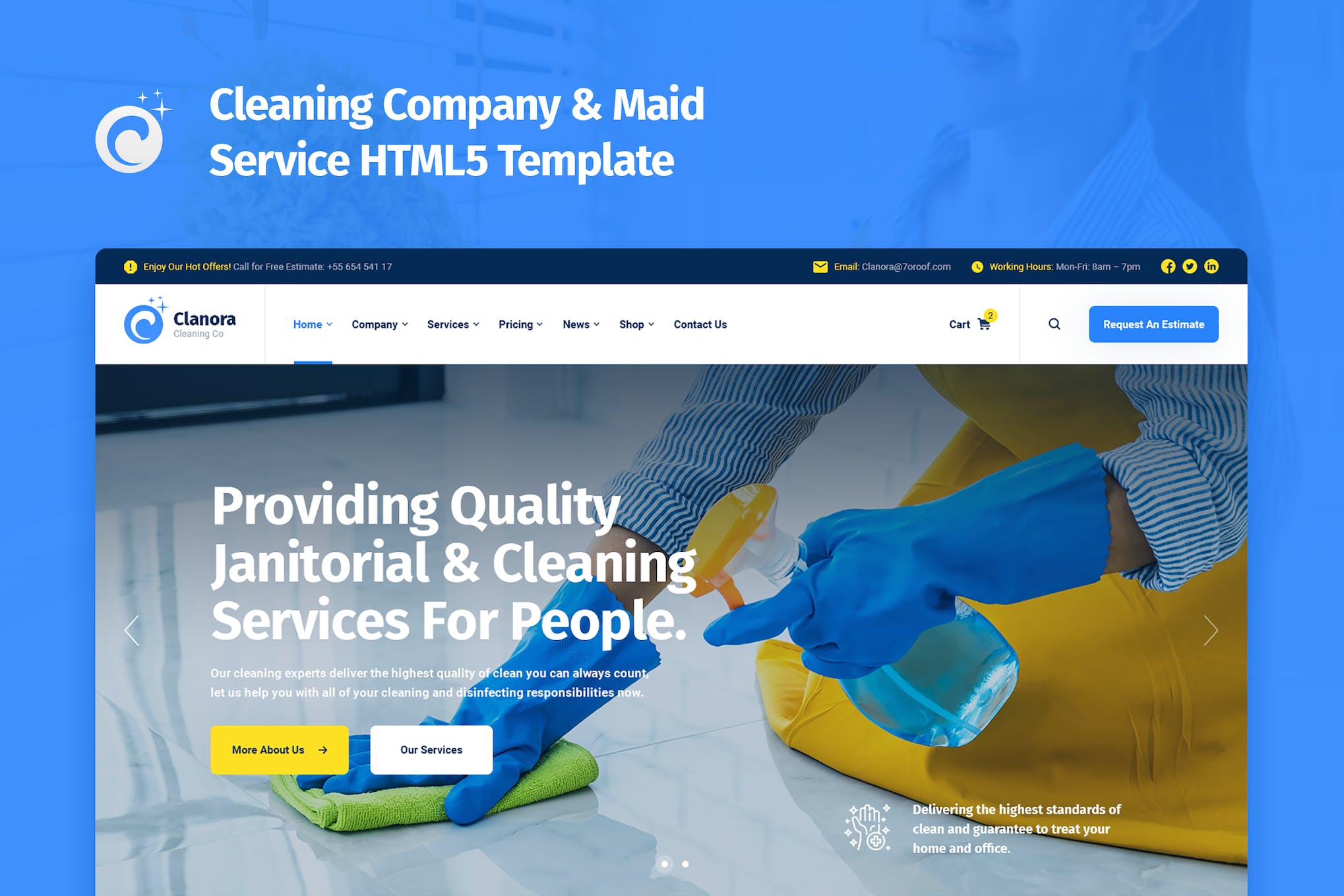 Clanora – Cleaning Services HTML5 Template