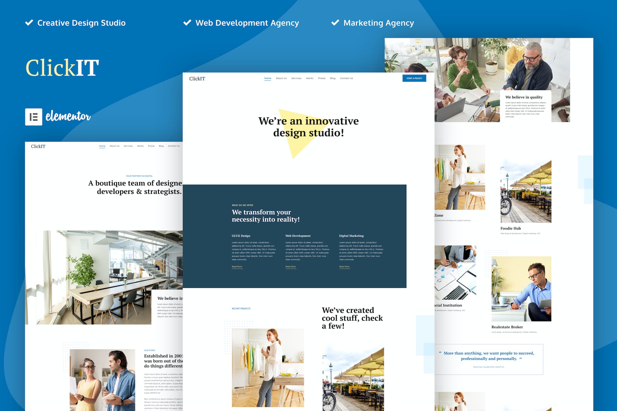 ClickIT – Creative Digital Agency Elementor Template Kit