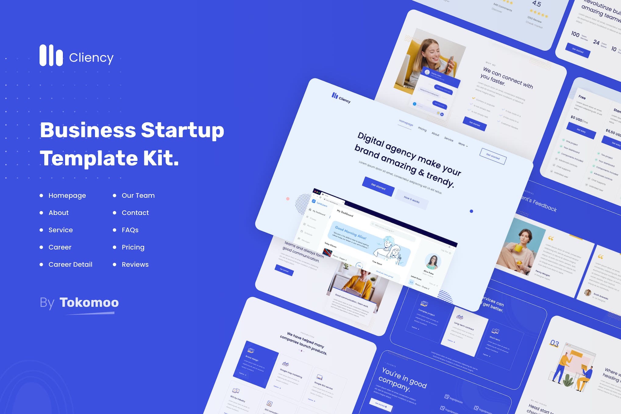 Clientcy | Business & Startup Elementor Template Kit