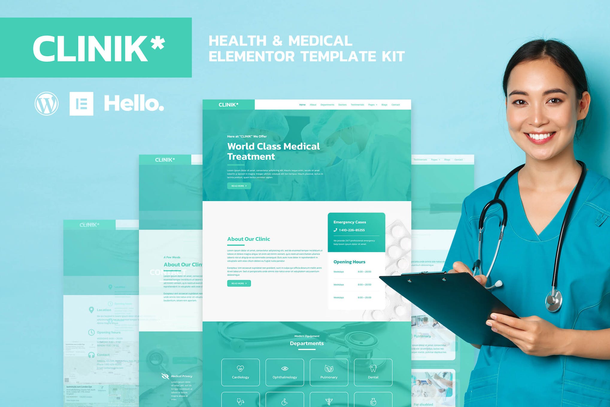 CLINIK – Hospital & Clinical Health Care Elementor Template Kit