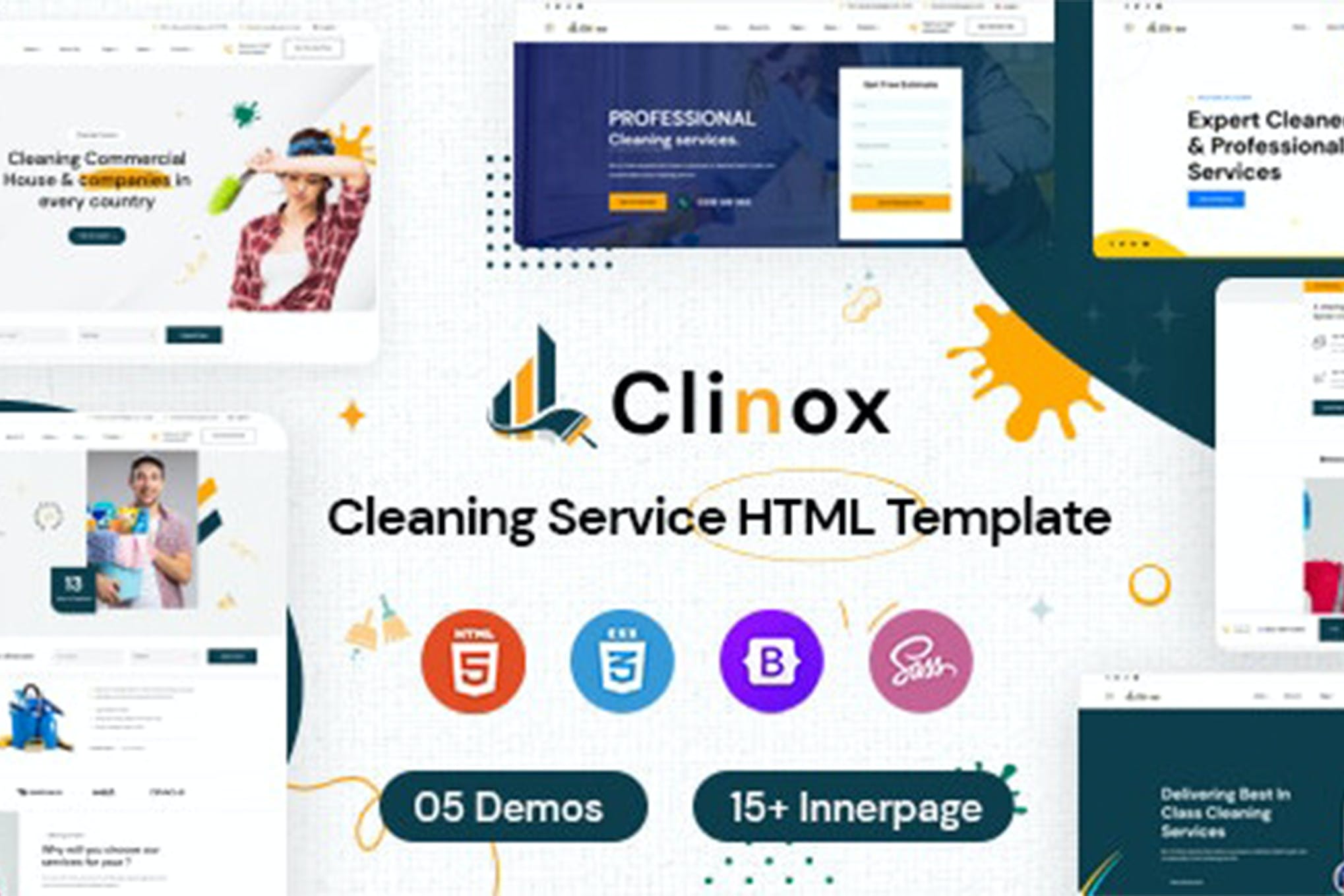 Clinox – Cleaning Services HTML Template