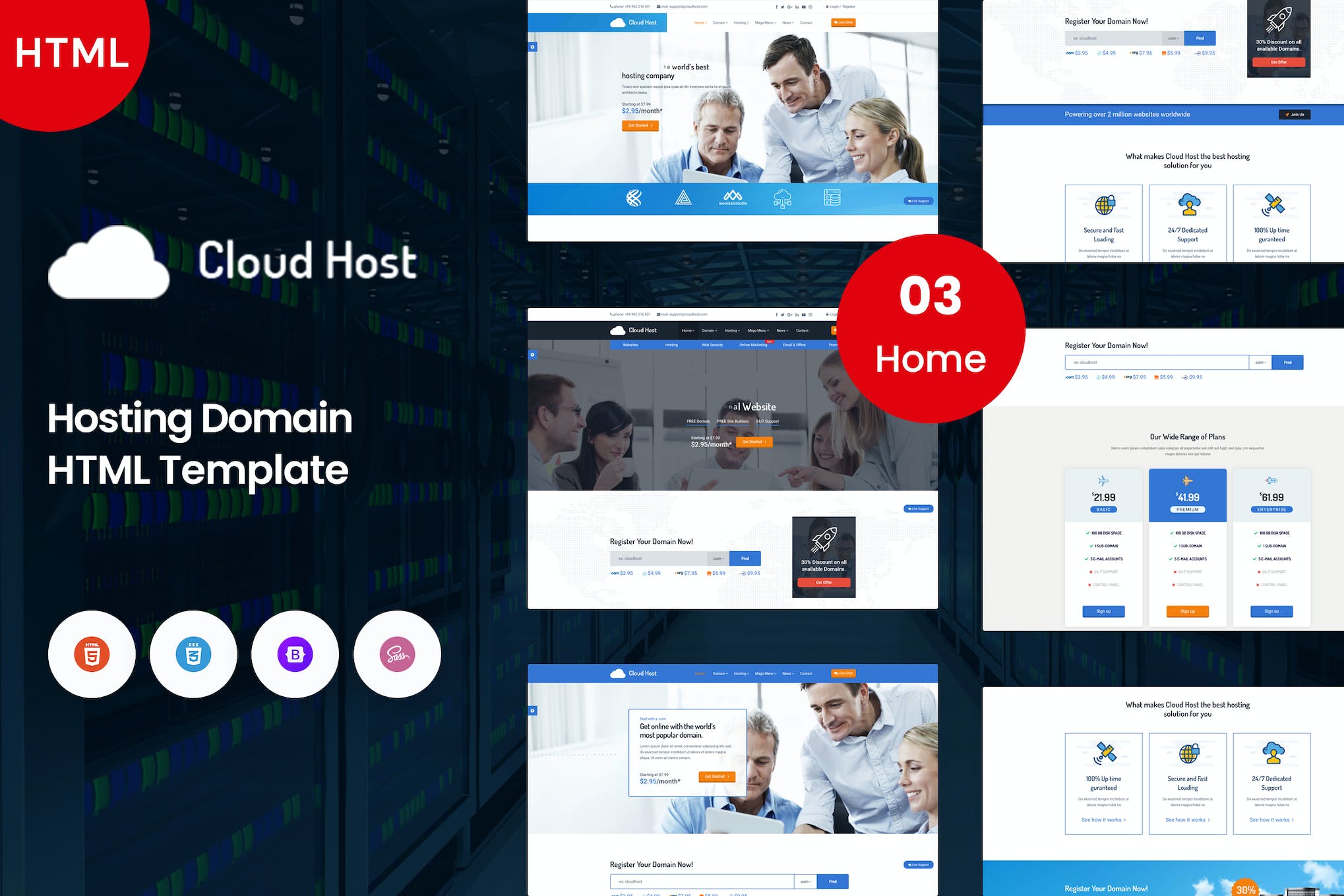 Cloud Host – Hosting Domain Template