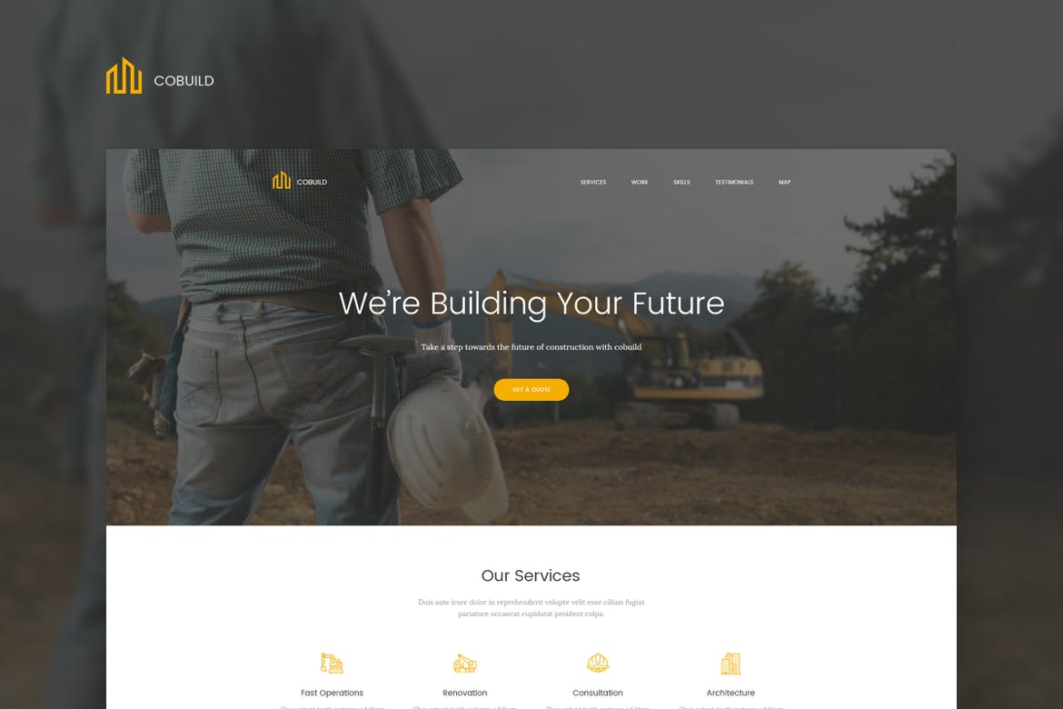 Cobuild – Construction Landing Page Html Template