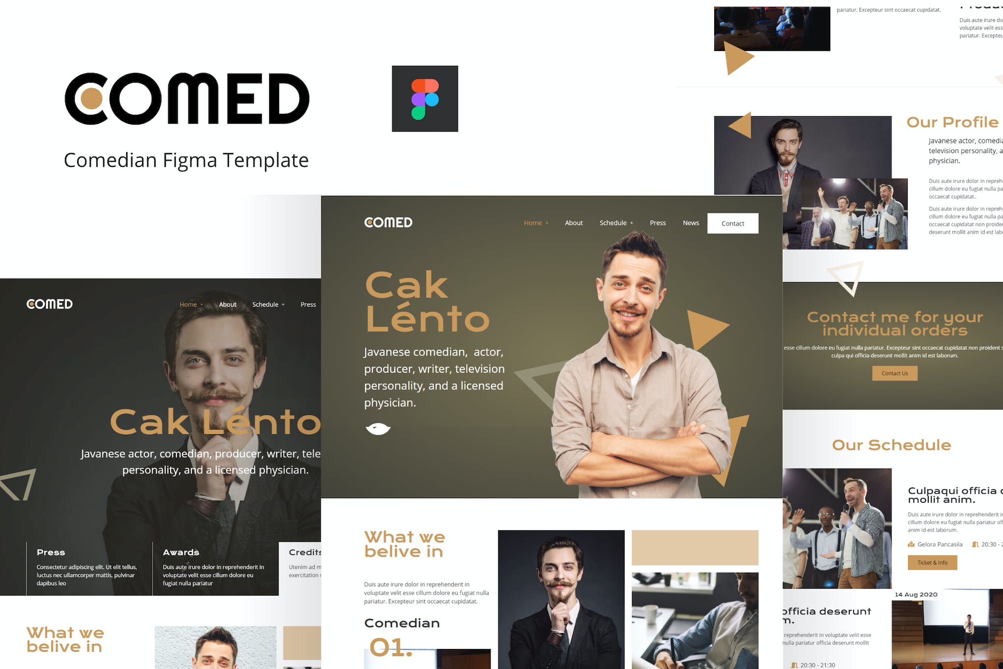 Comed – Comedian Figma Template