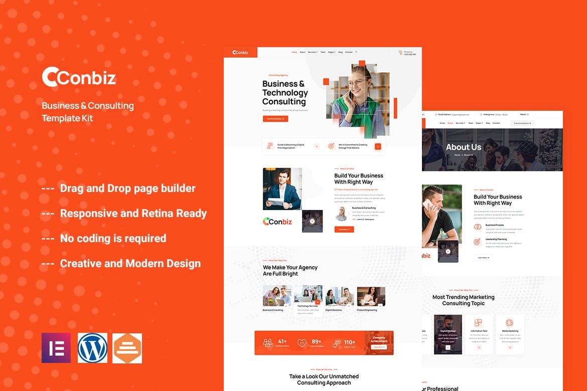 Conbiz – Consultancy & Business Elementor Template Kit