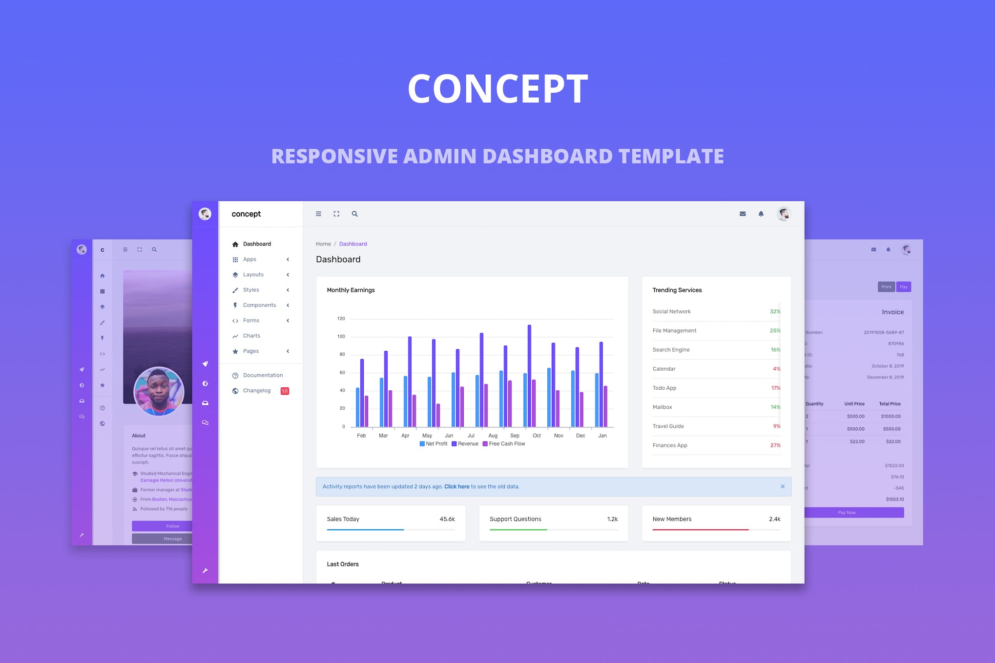 Concept – Responsive Admin Dashboard Template