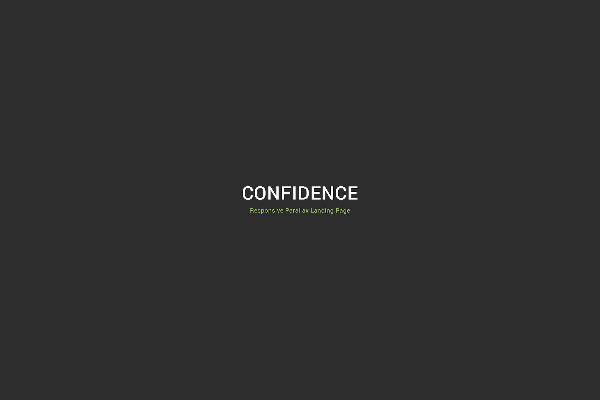 Confidence Responsive Parallax Landing Page