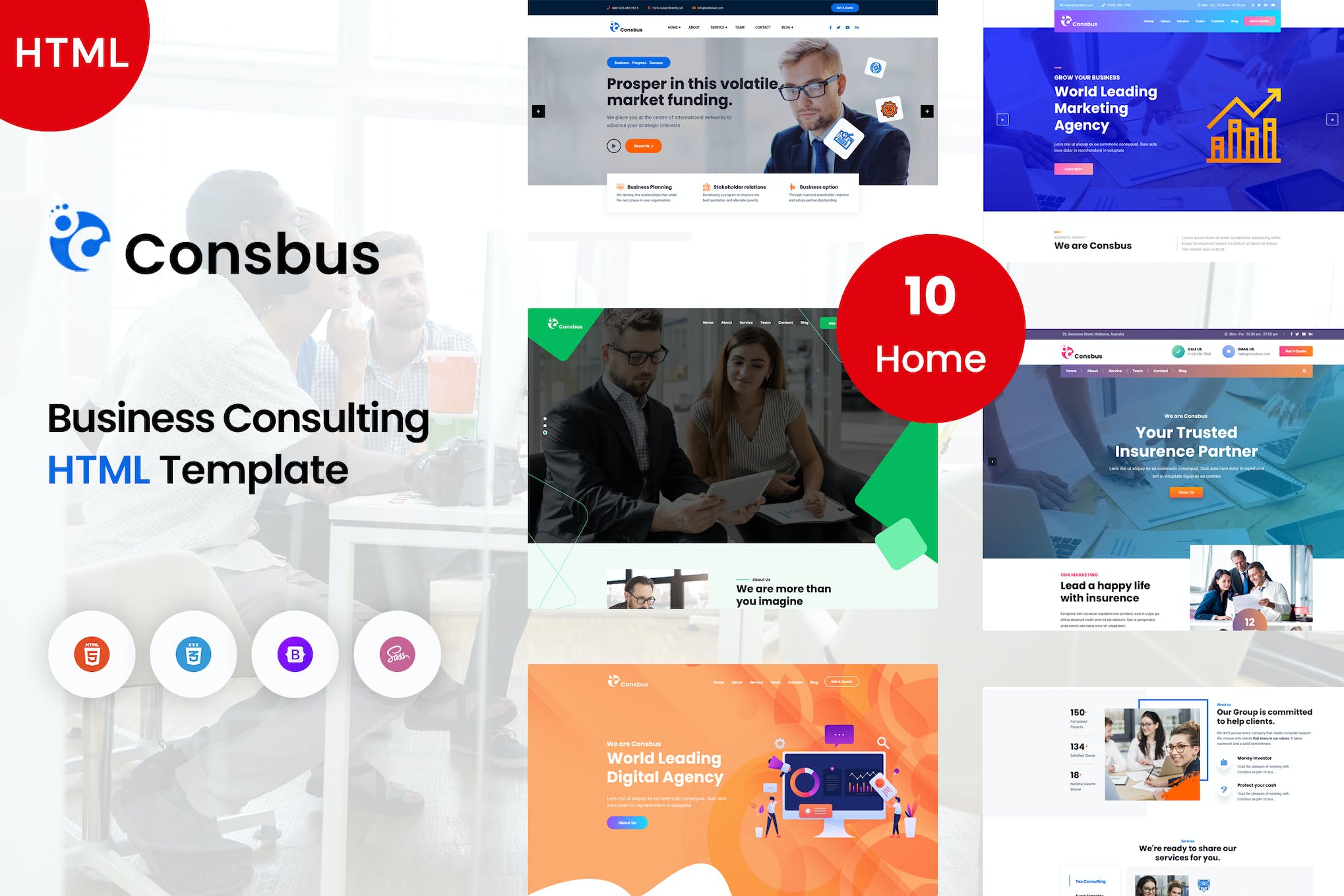 Consbus – One Page Template