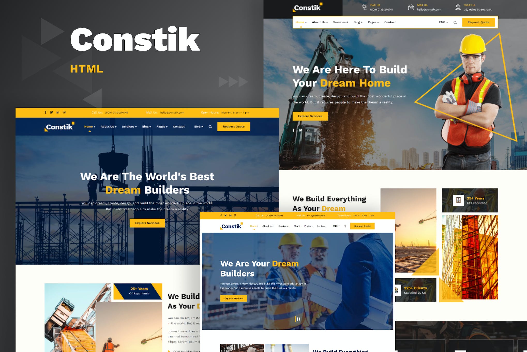 Constik – Real Estate Building Construction HTML