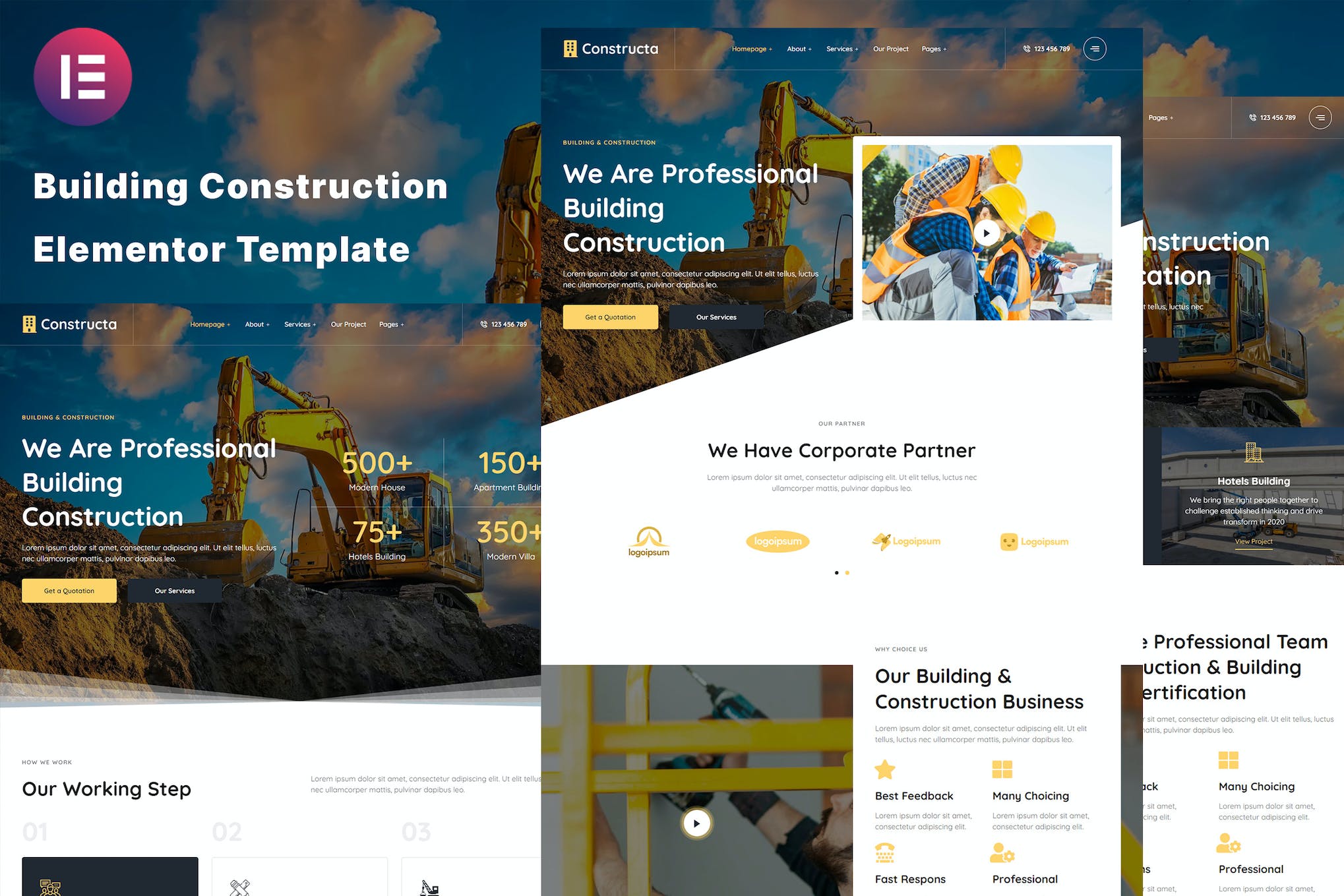 Constructa – Building & Construction Elementor Template Kit