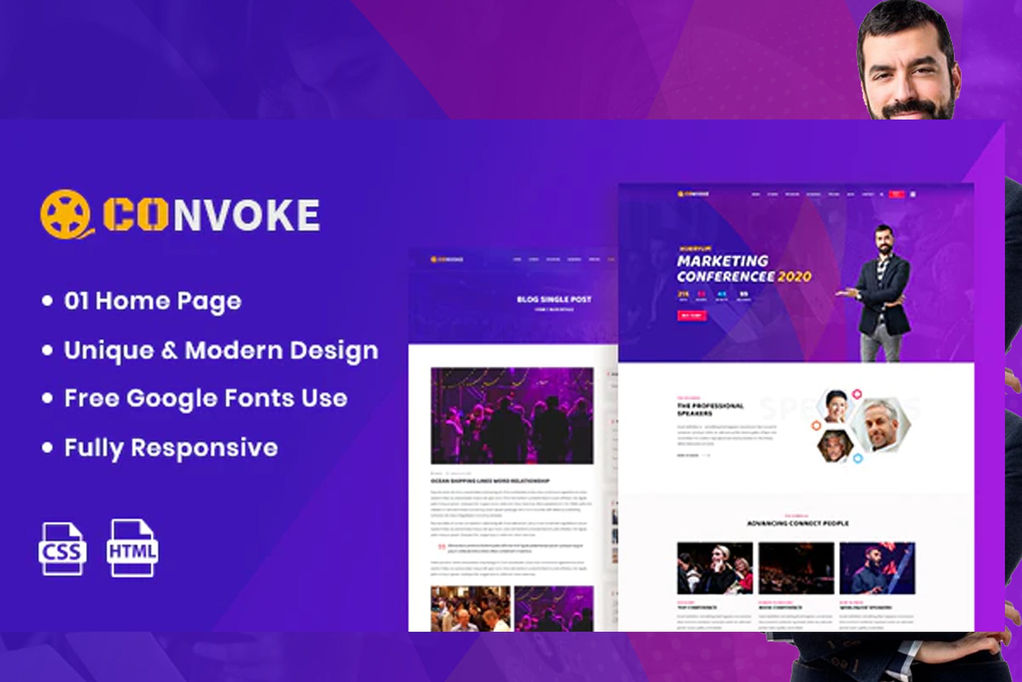 Convoke – Event & Conference HTML5 Template