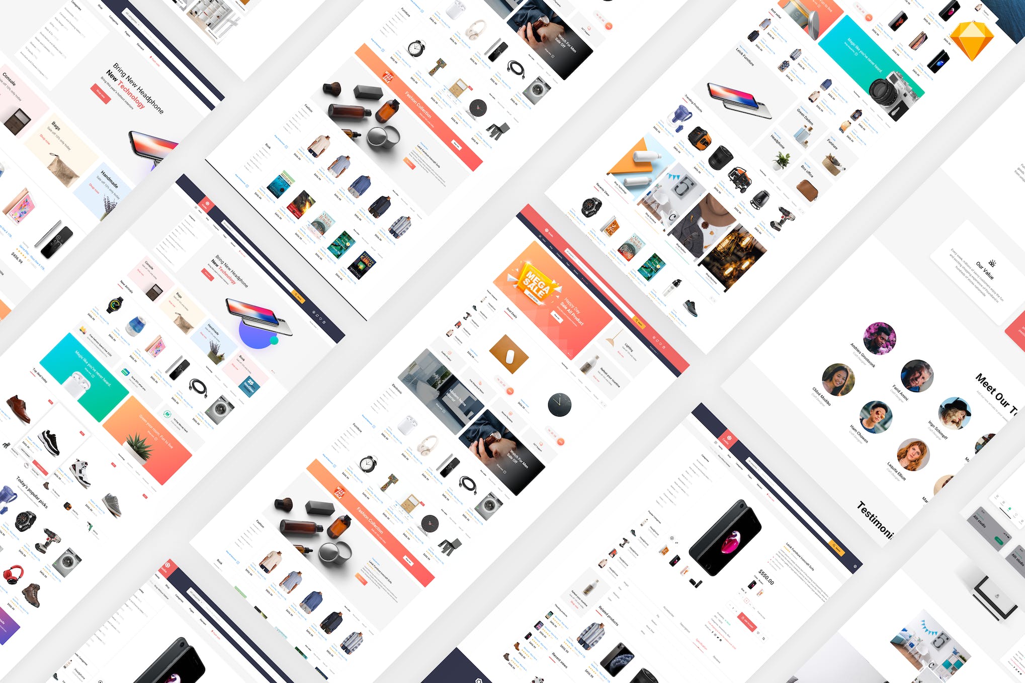 Coolin – Megashop Sketch Template