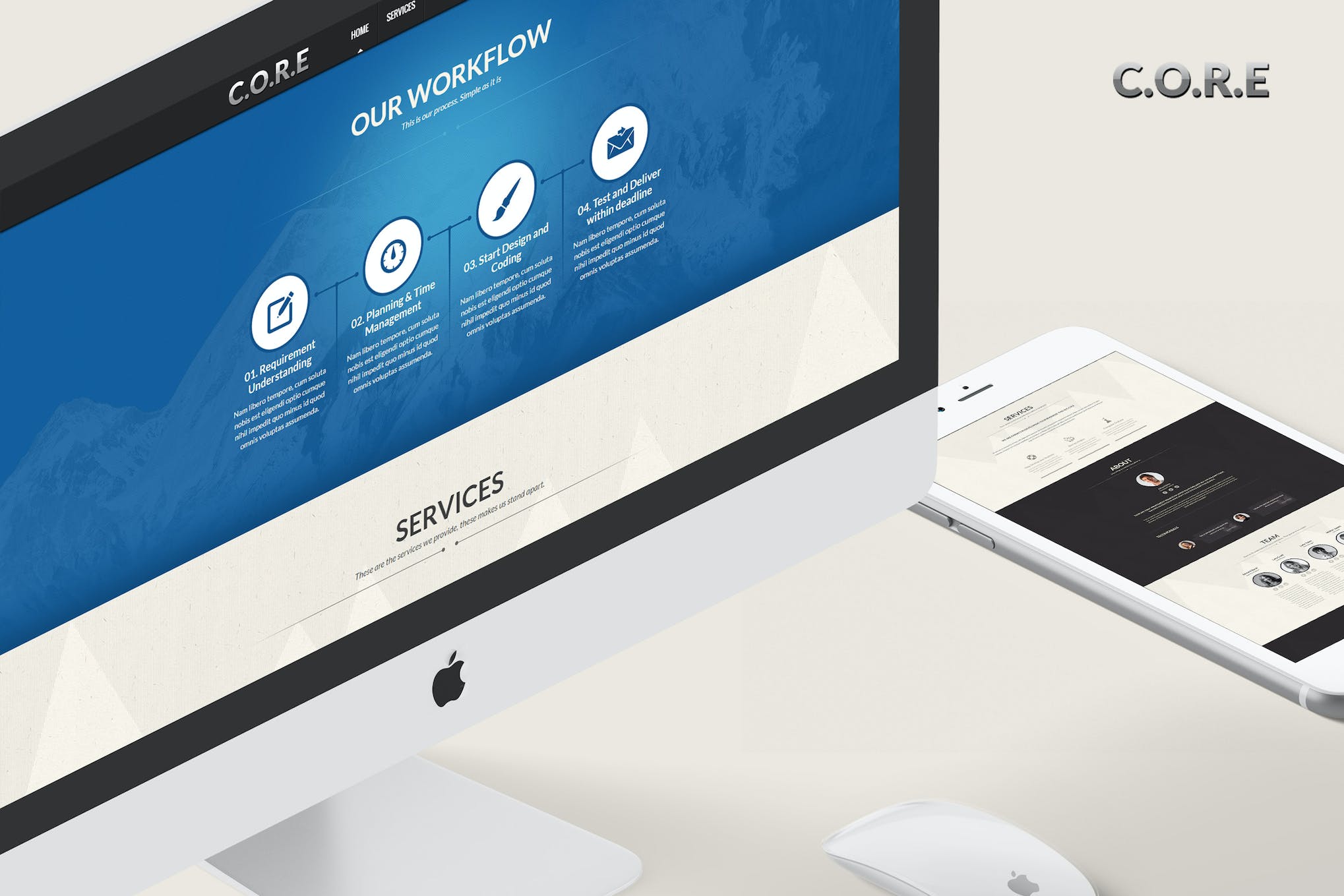 Core – One Page Responsive HTML5 Template