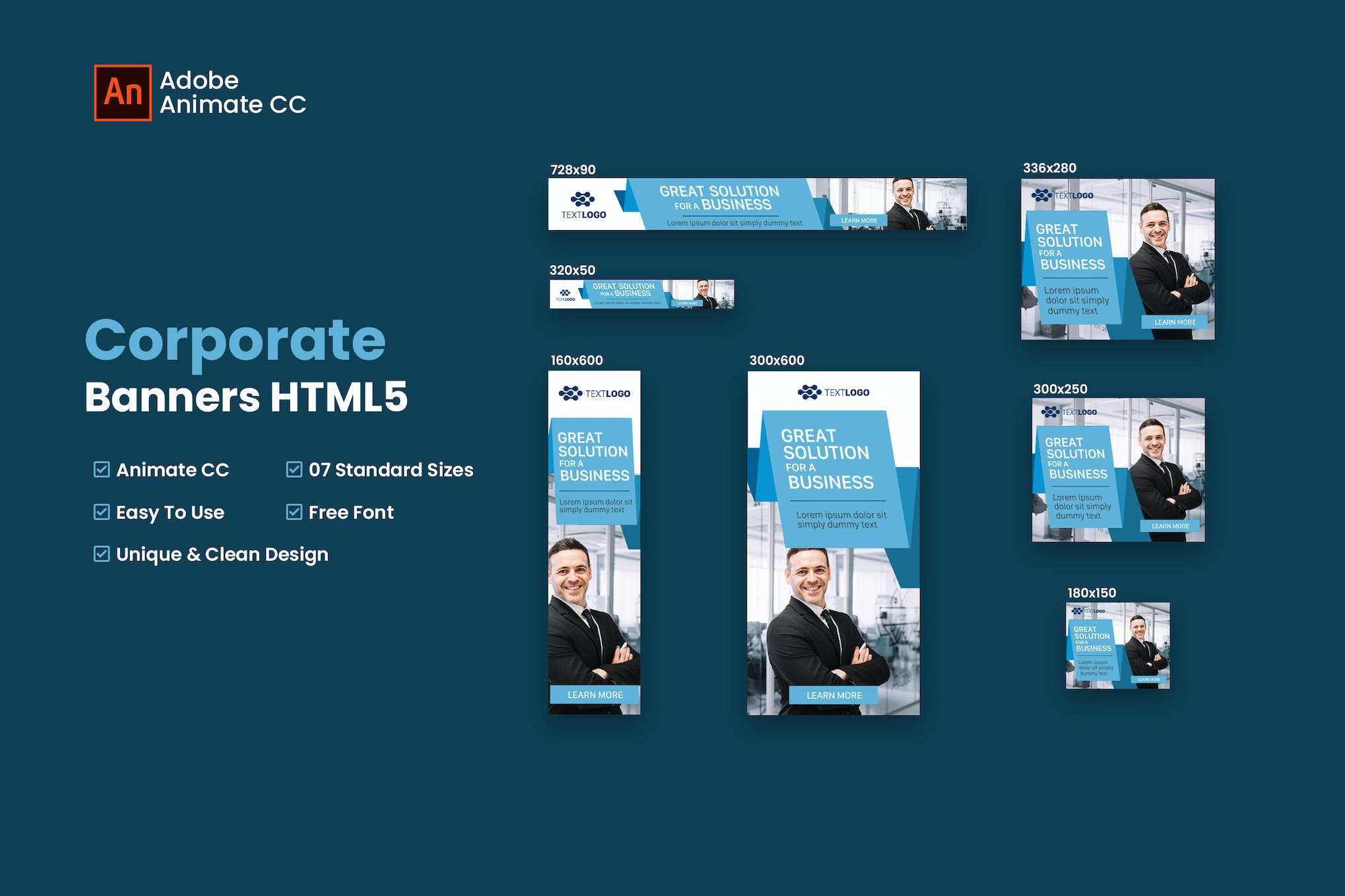 Corporate Business Banners HTML5 – Animate CC