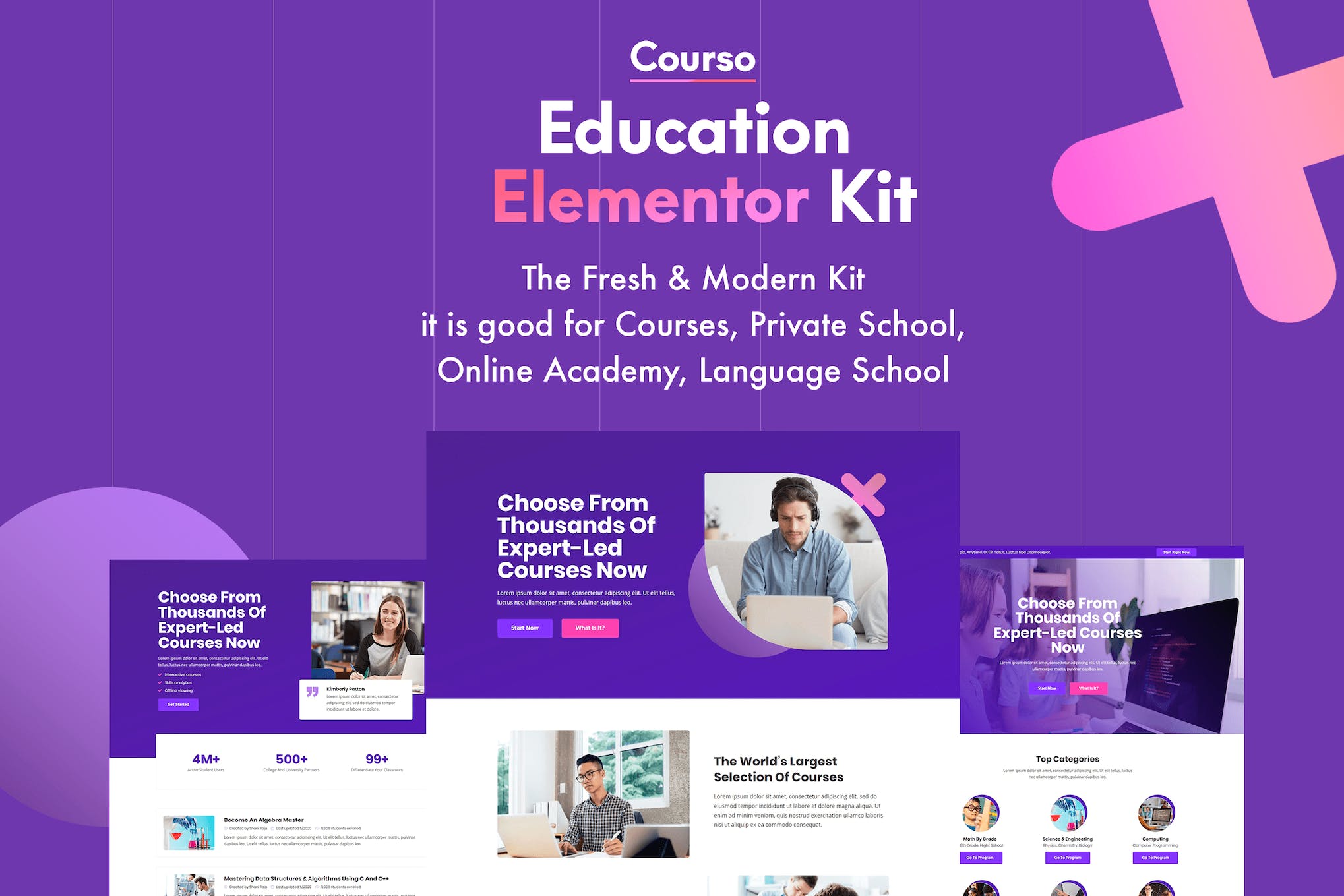 Courso – Online University & Courses Elementor Template Kit