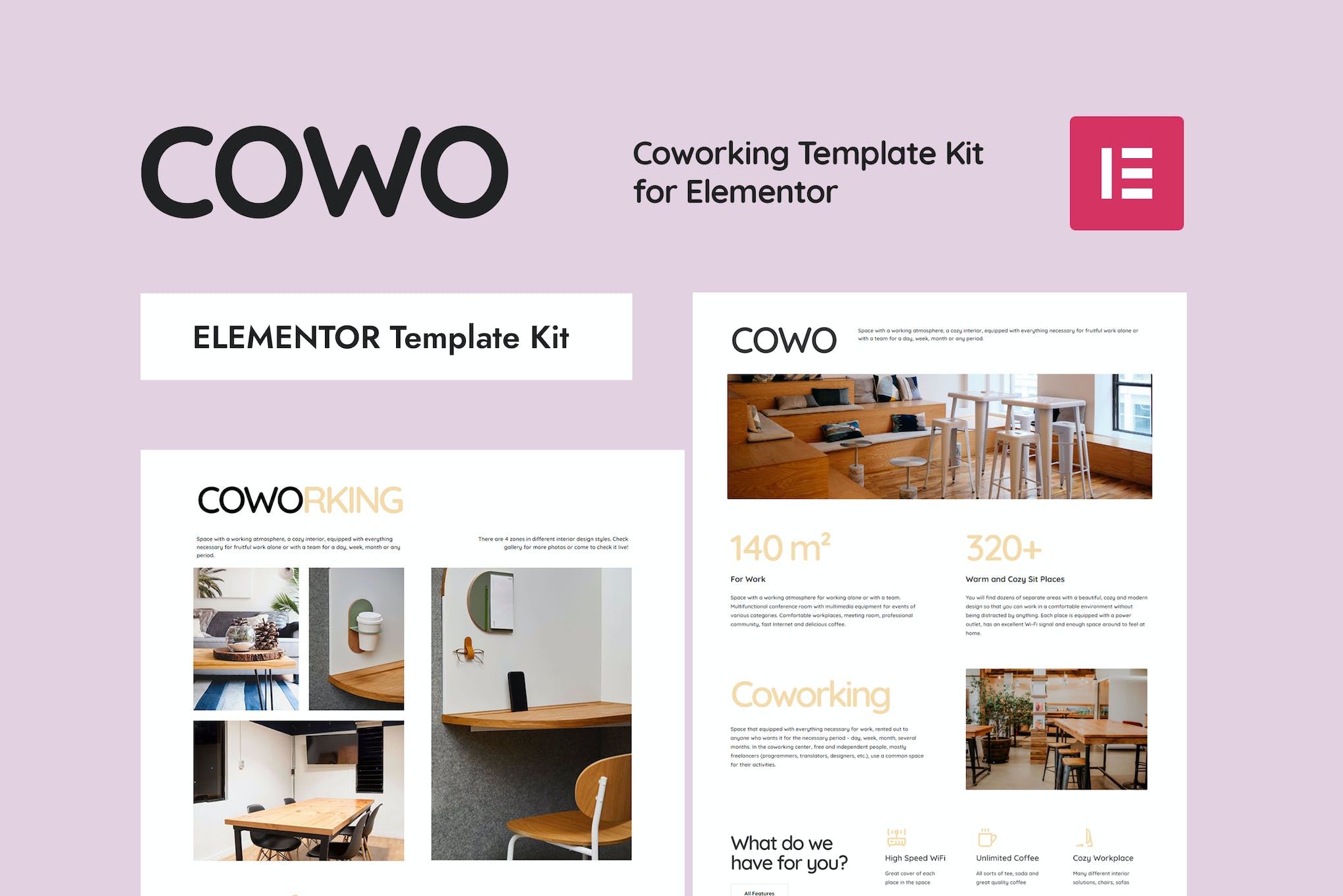 COWO – Coworking Elementor Template Kit