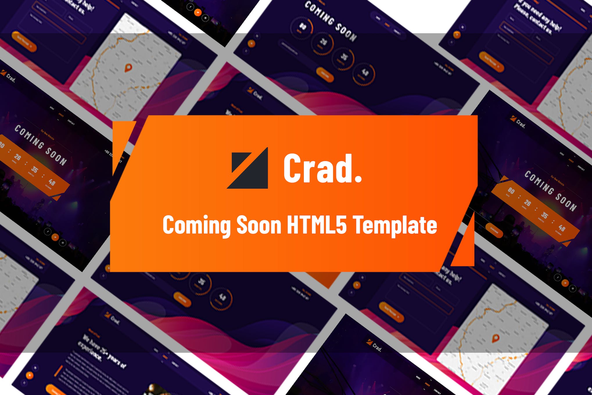 Crad – Creative Coming Soon HTML5 Template