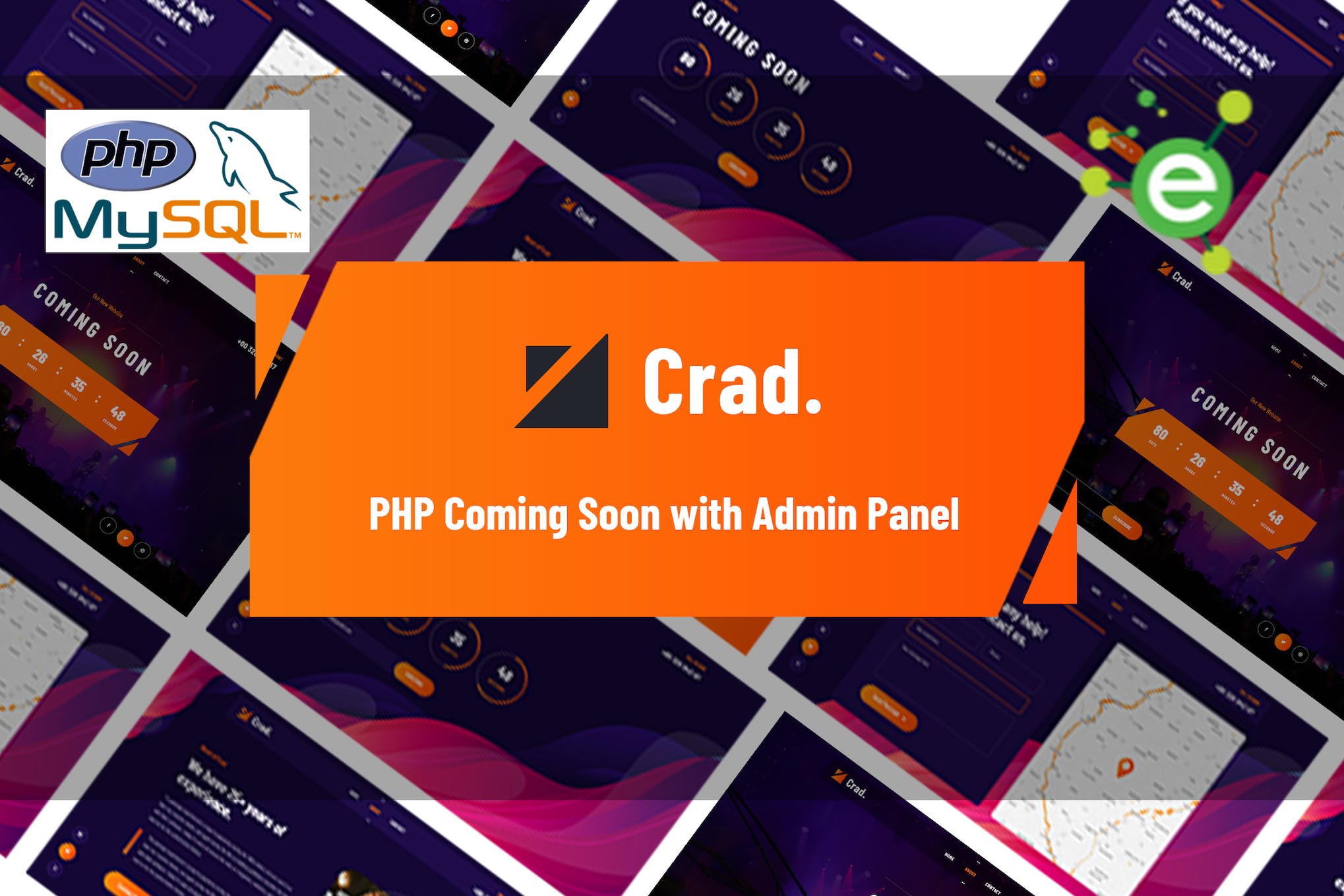 Crad – PHP Coming Soon with Admin Panel