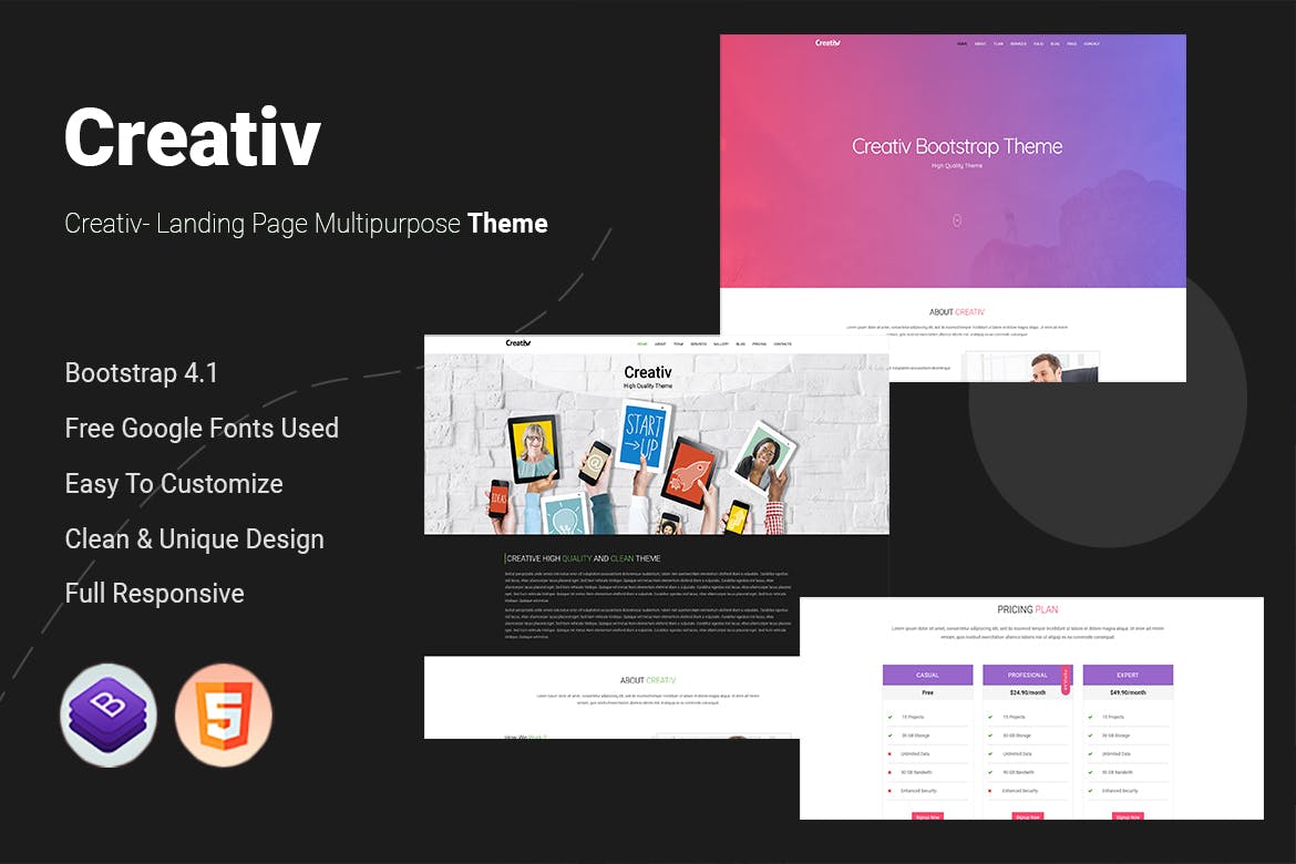 Creativ- Landing Page Multipurpose Theme