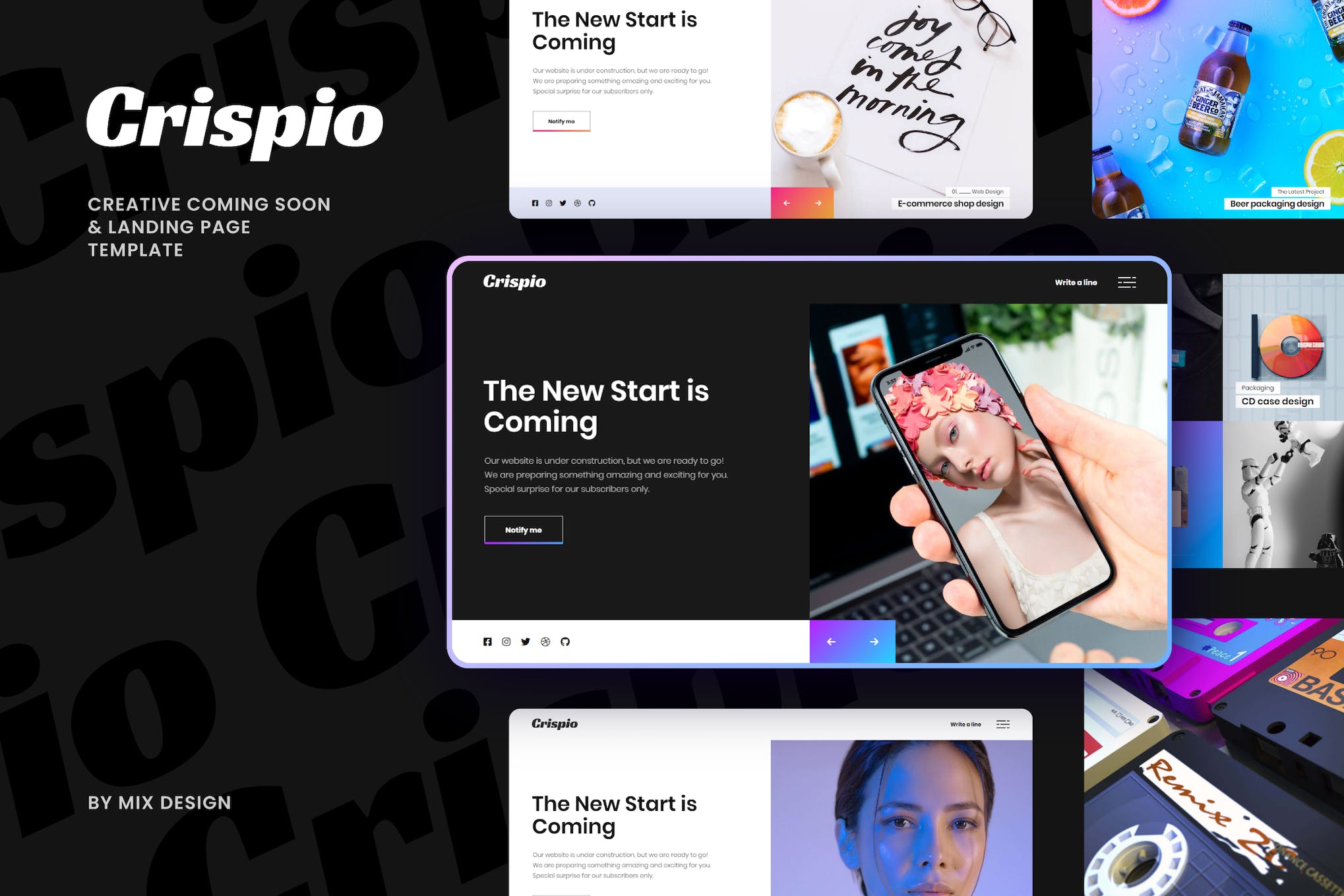 Crispio – Coming Soon and Landing Page Template