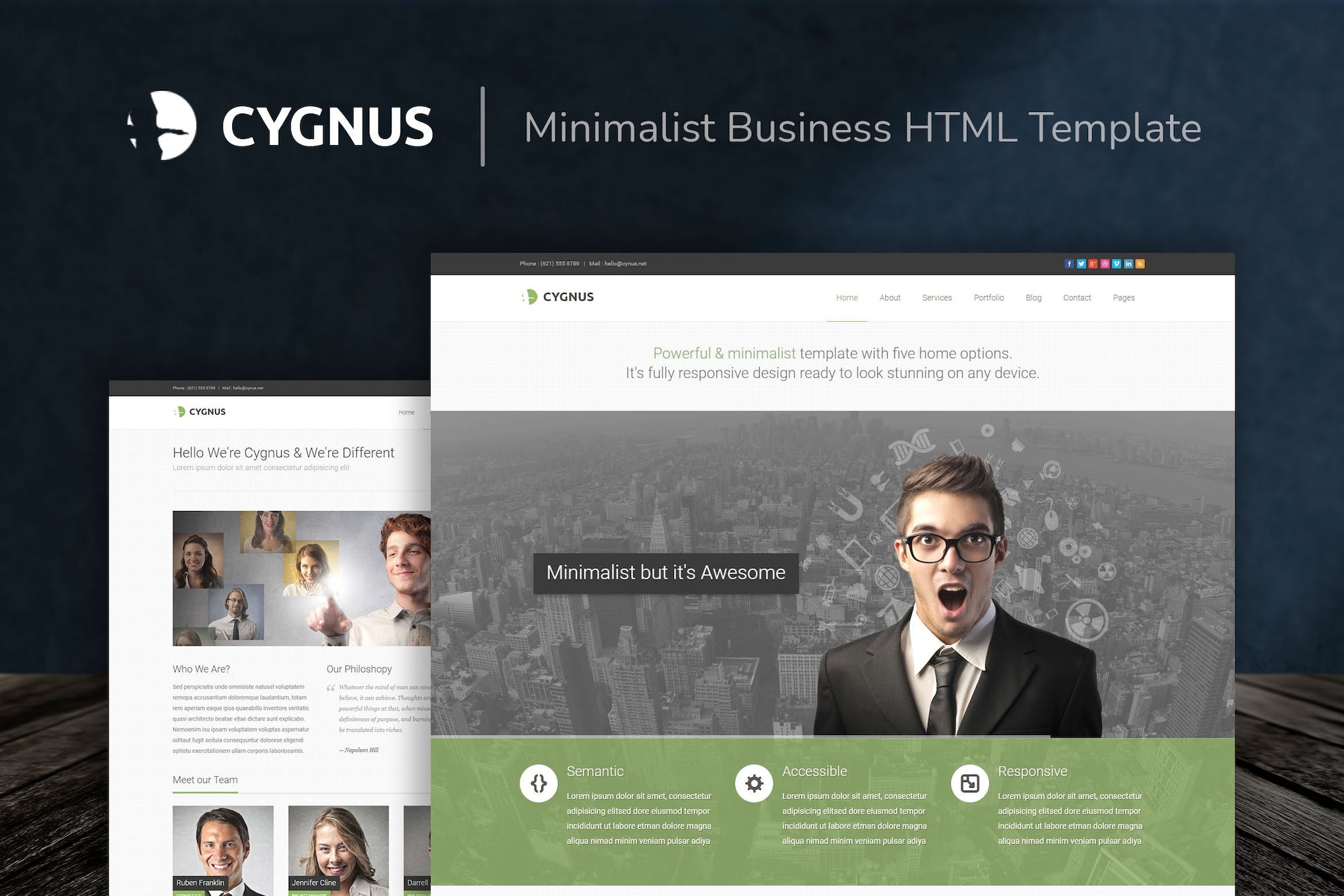 Cygnus – Minimalist Business HTML Template